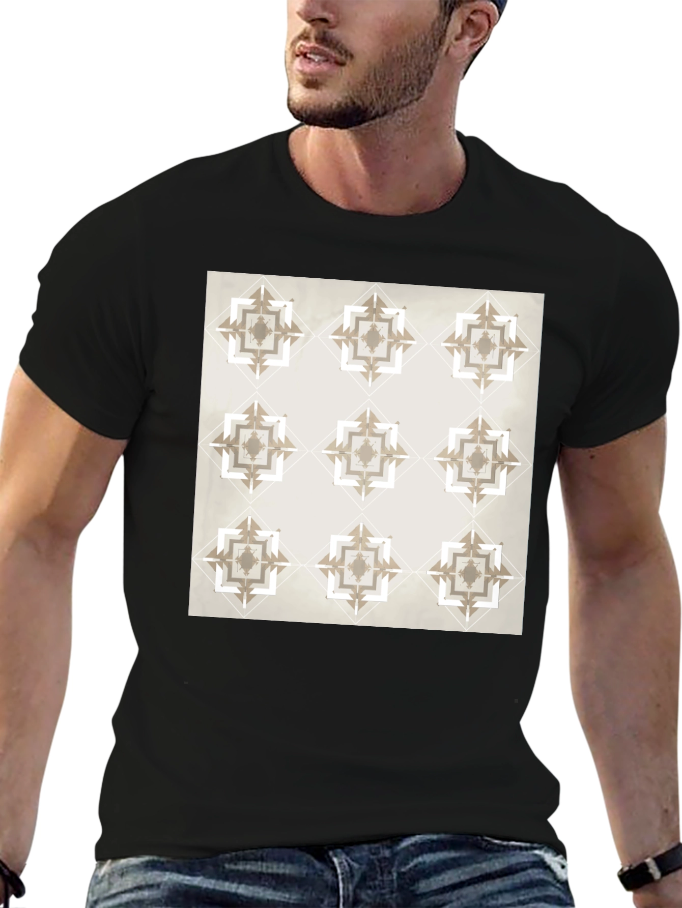 Geometric Pattern Tee - Modern Style