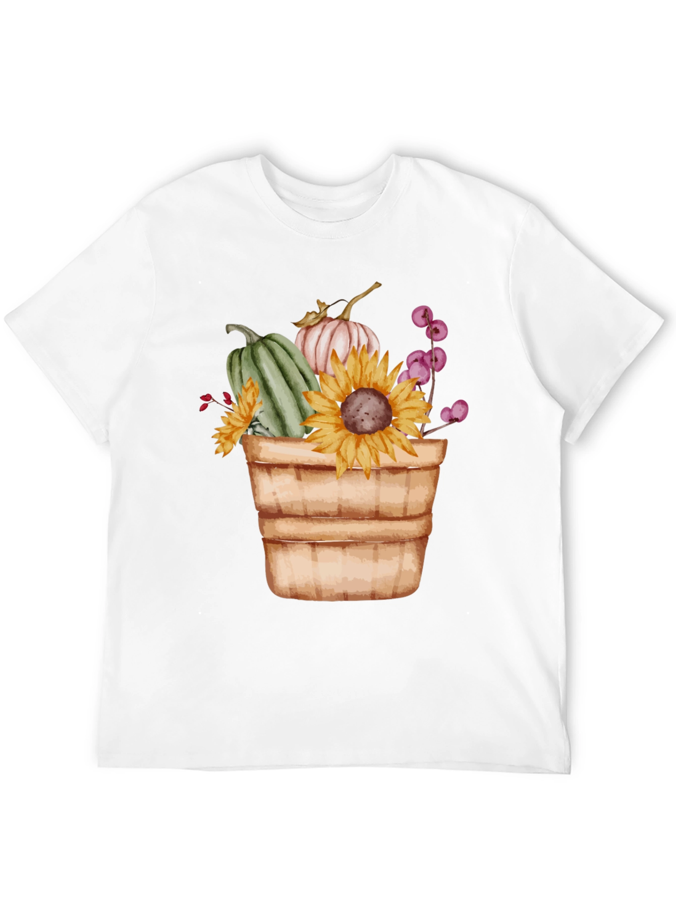 Autumn Harvest T-Shirt: Pumpkins & Sunflowers