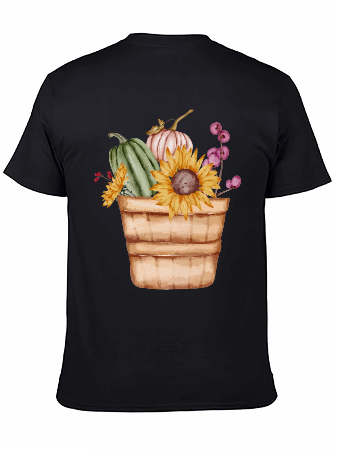 Autumn Harvest T-Shirt: Pumpkins & Sunflowers