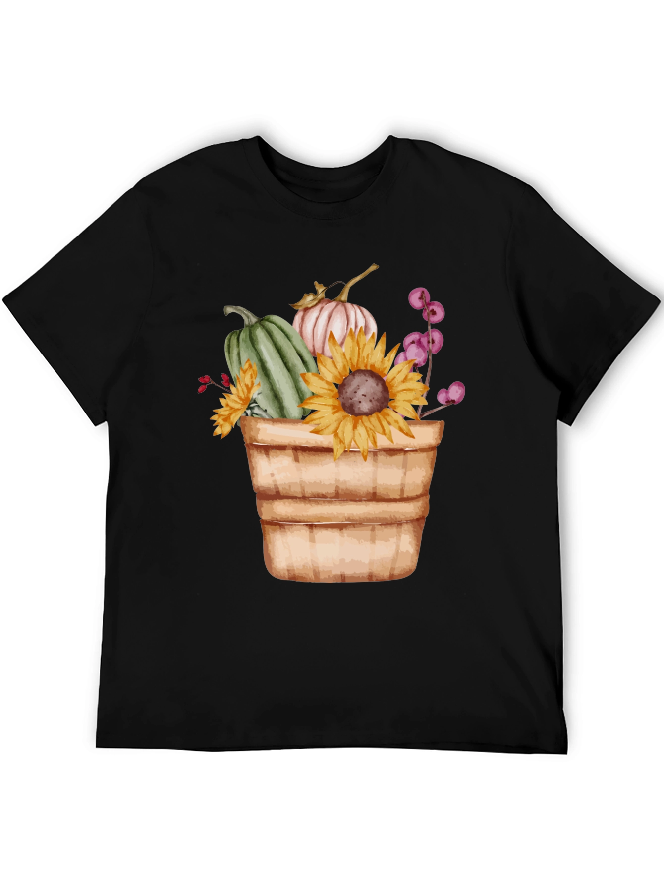 Autumn Harvest T-Shirt: Pumpkins & Sunflowers