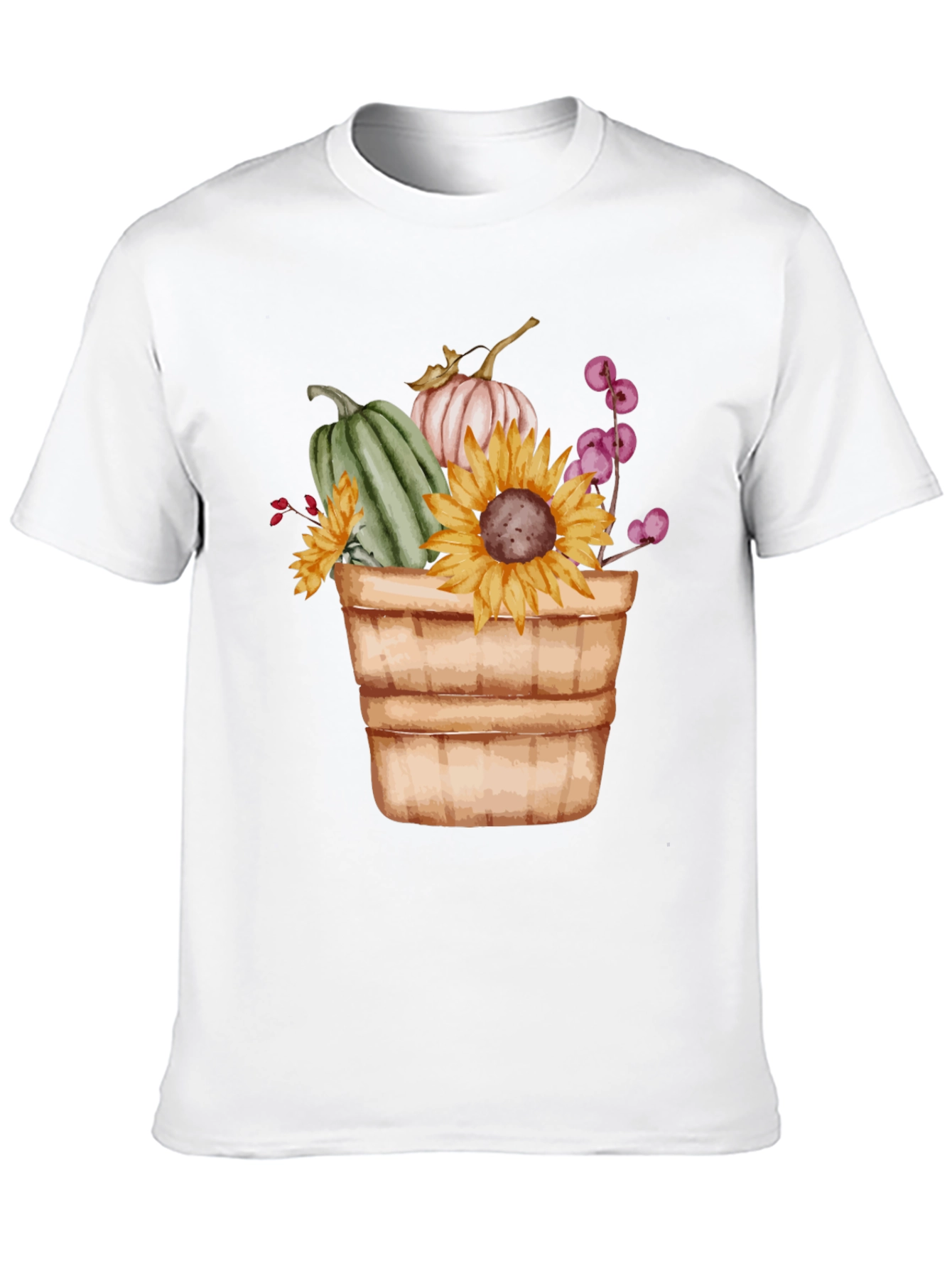 Autumn Harvest T-Shirt: Pumpkins & Sunflowers