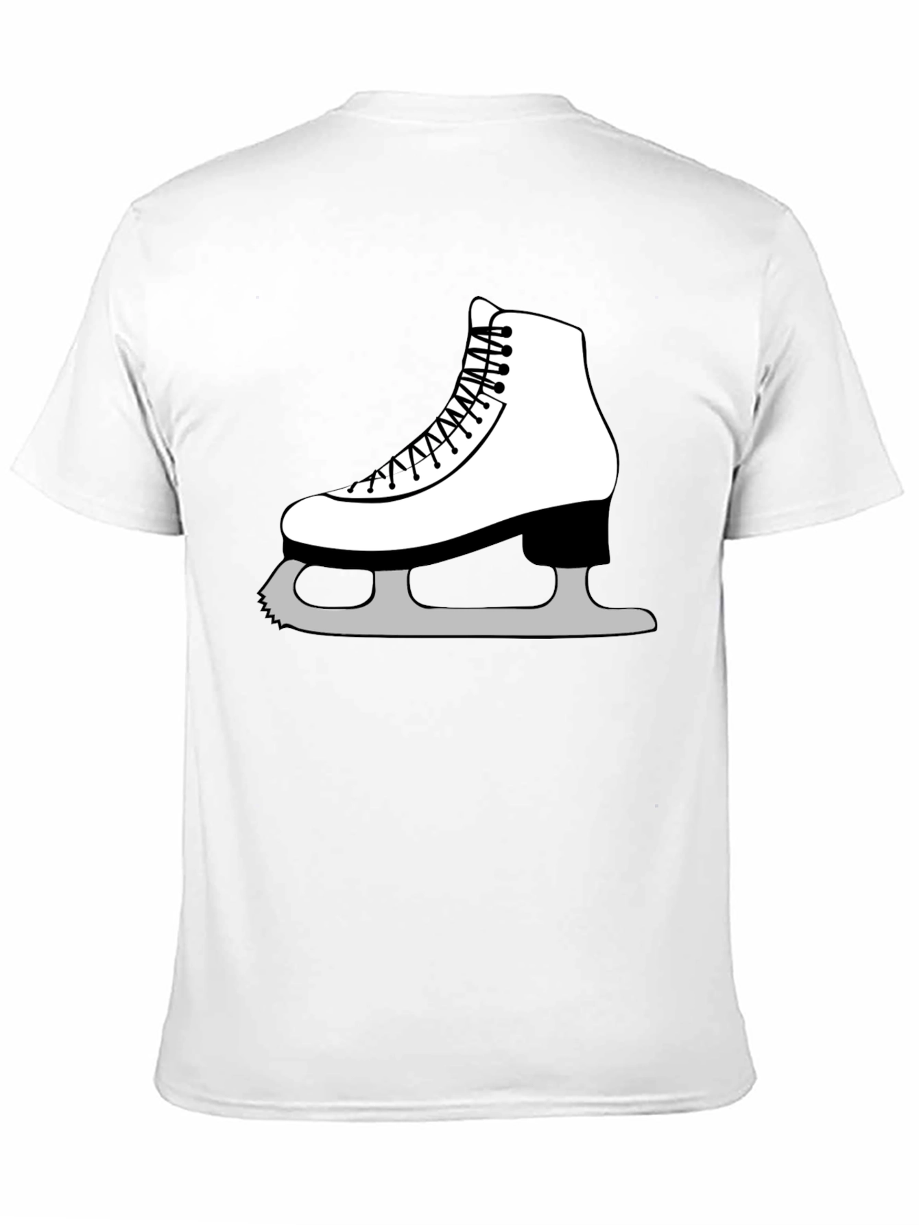 Ice Skating Graphic Tee - Black Cotton T-Shirt