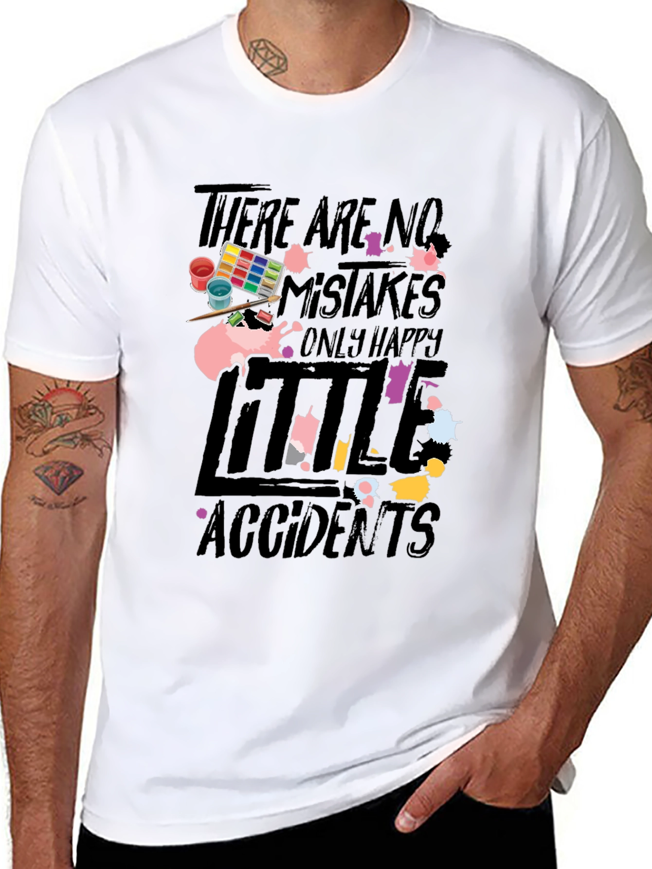 Happy Accidents T-Shirt Artistic Painting Tee