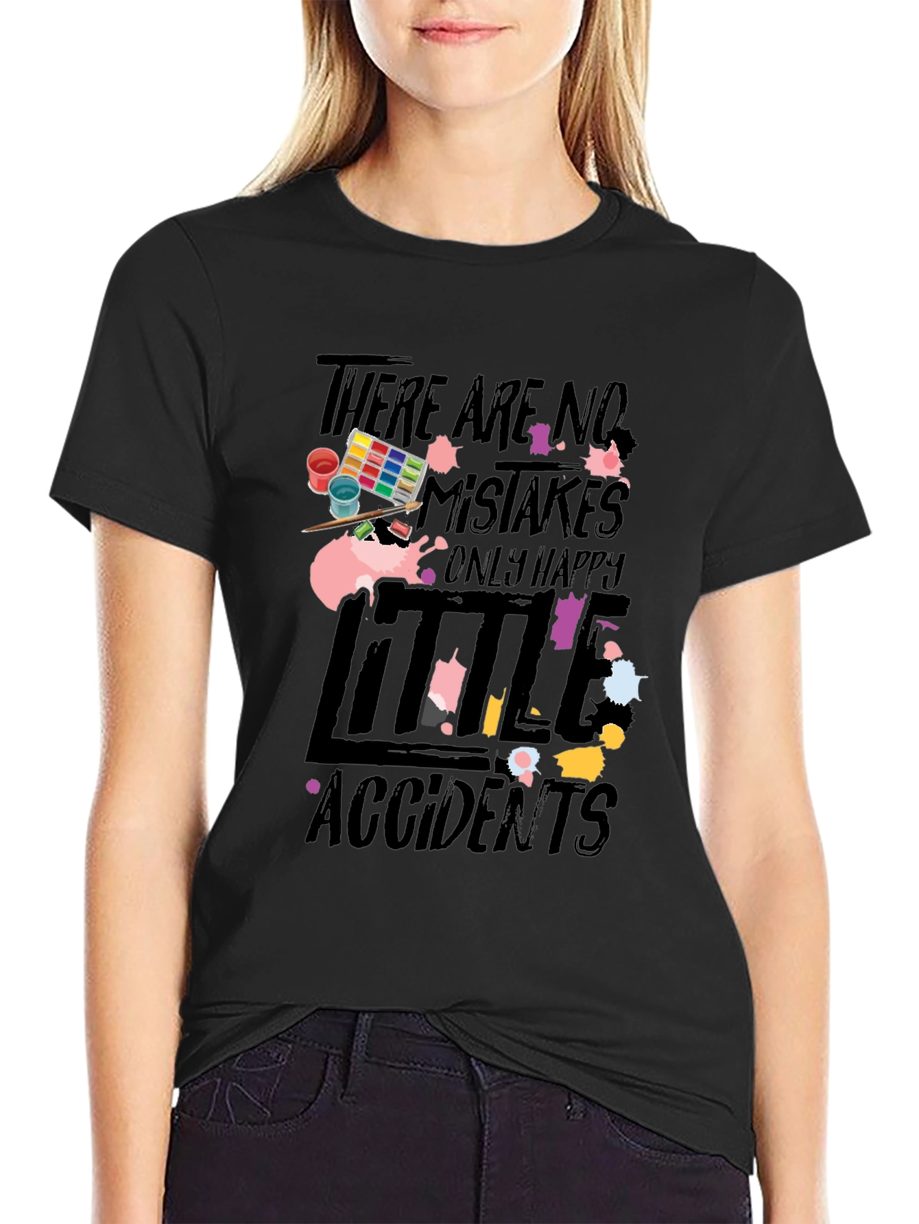Happy Accidents T-Shirt Artistic Painting Tee