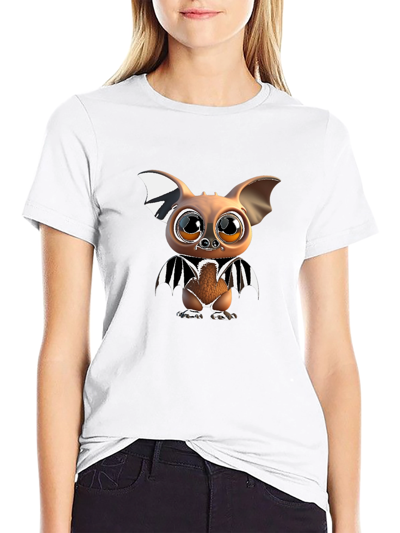 Cute Cartoon Bat Graphic Tee
