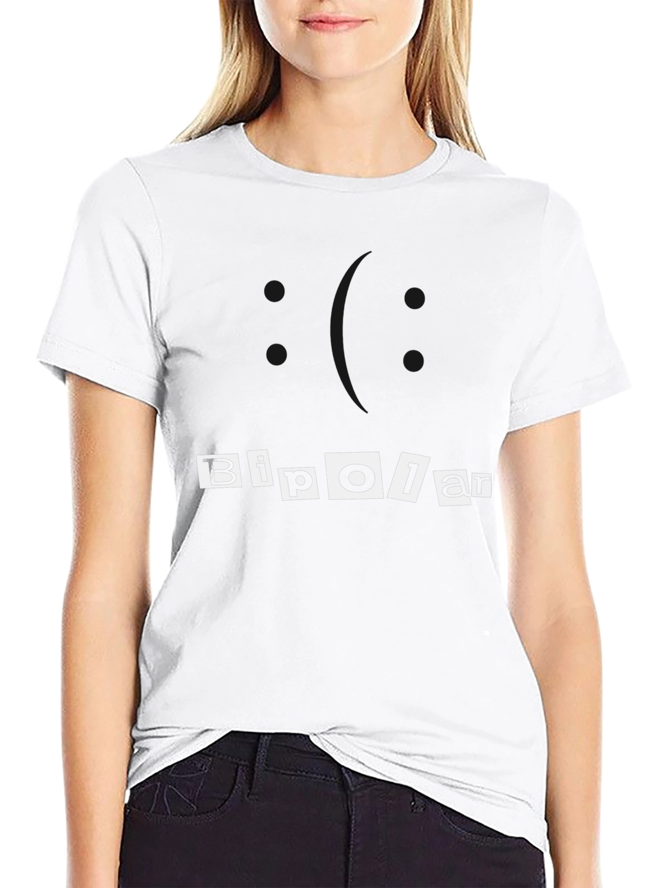Bipolar Graphic Tee - Black Cotton Casual T-Shirt