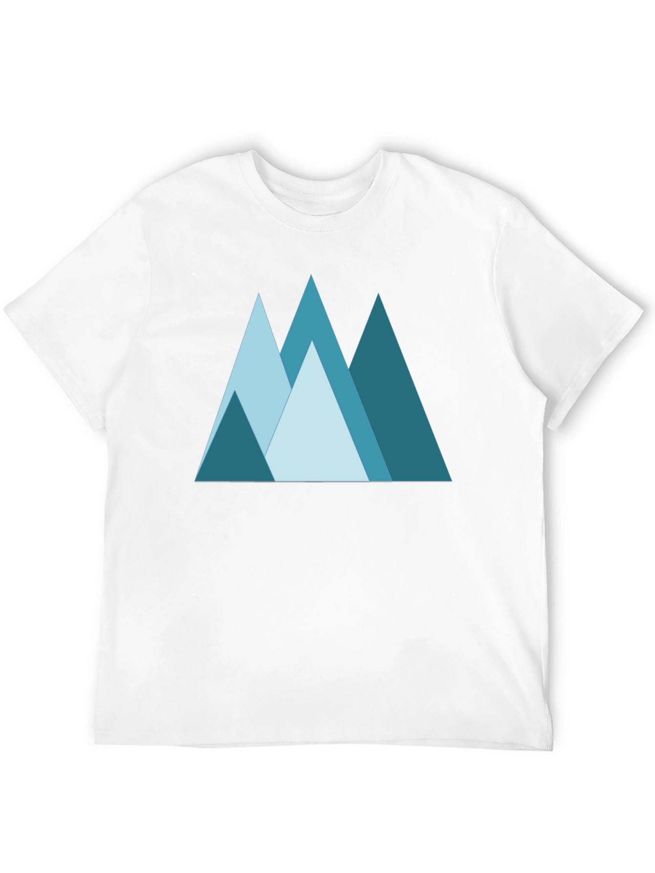 Geometric Mountain Graphic Tee - Black