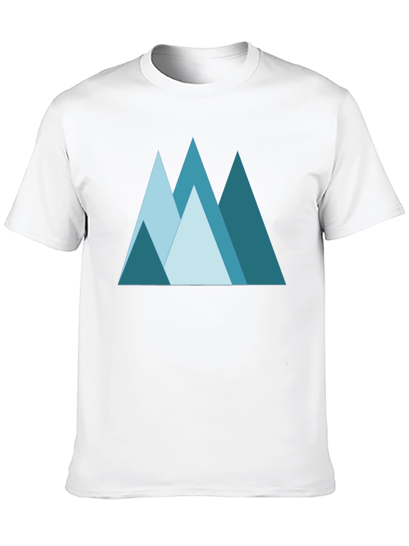 Geometric Mountain Graphic Tee - Black