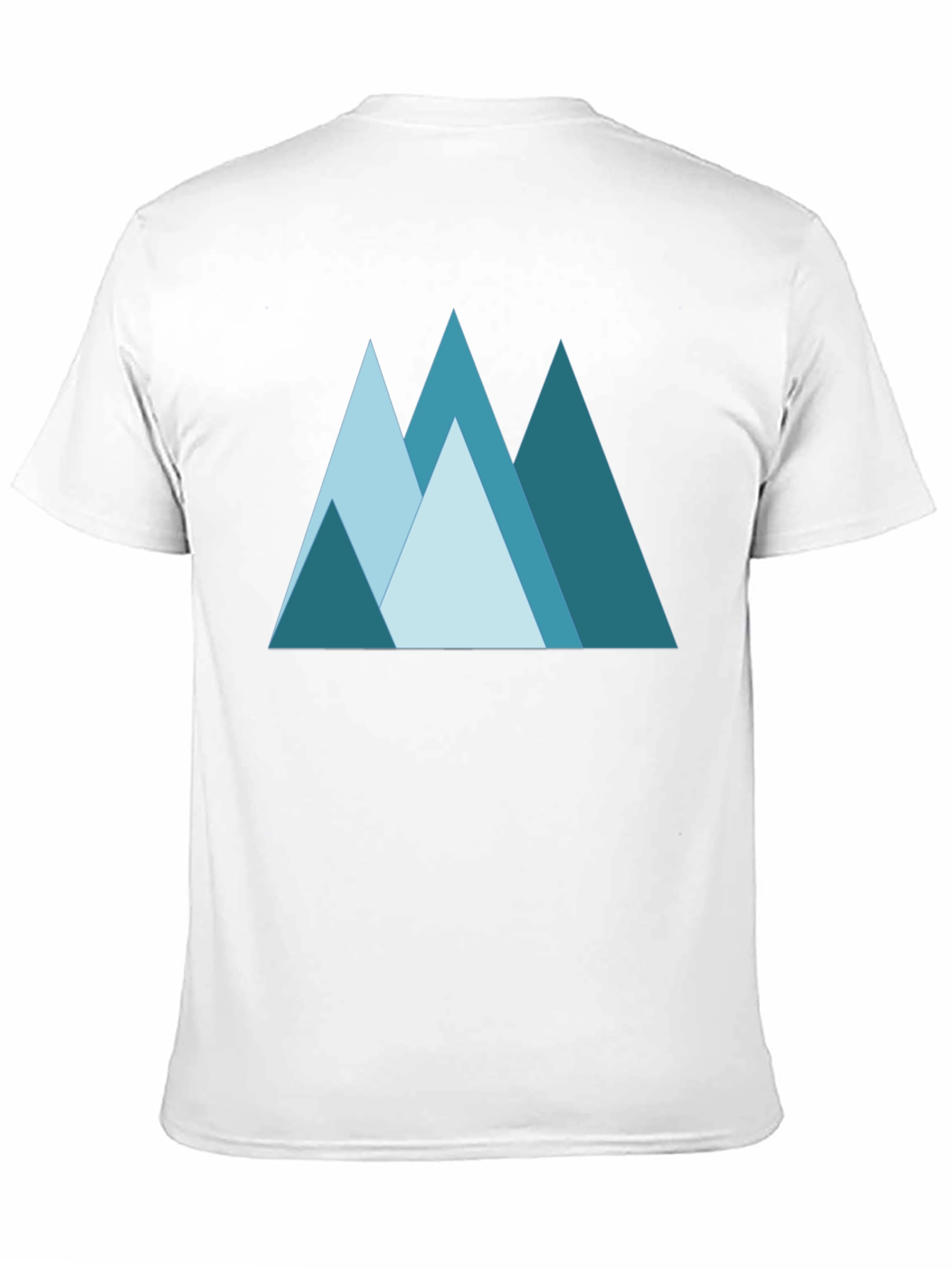 Geometric Mountain Graphic Tee - Black