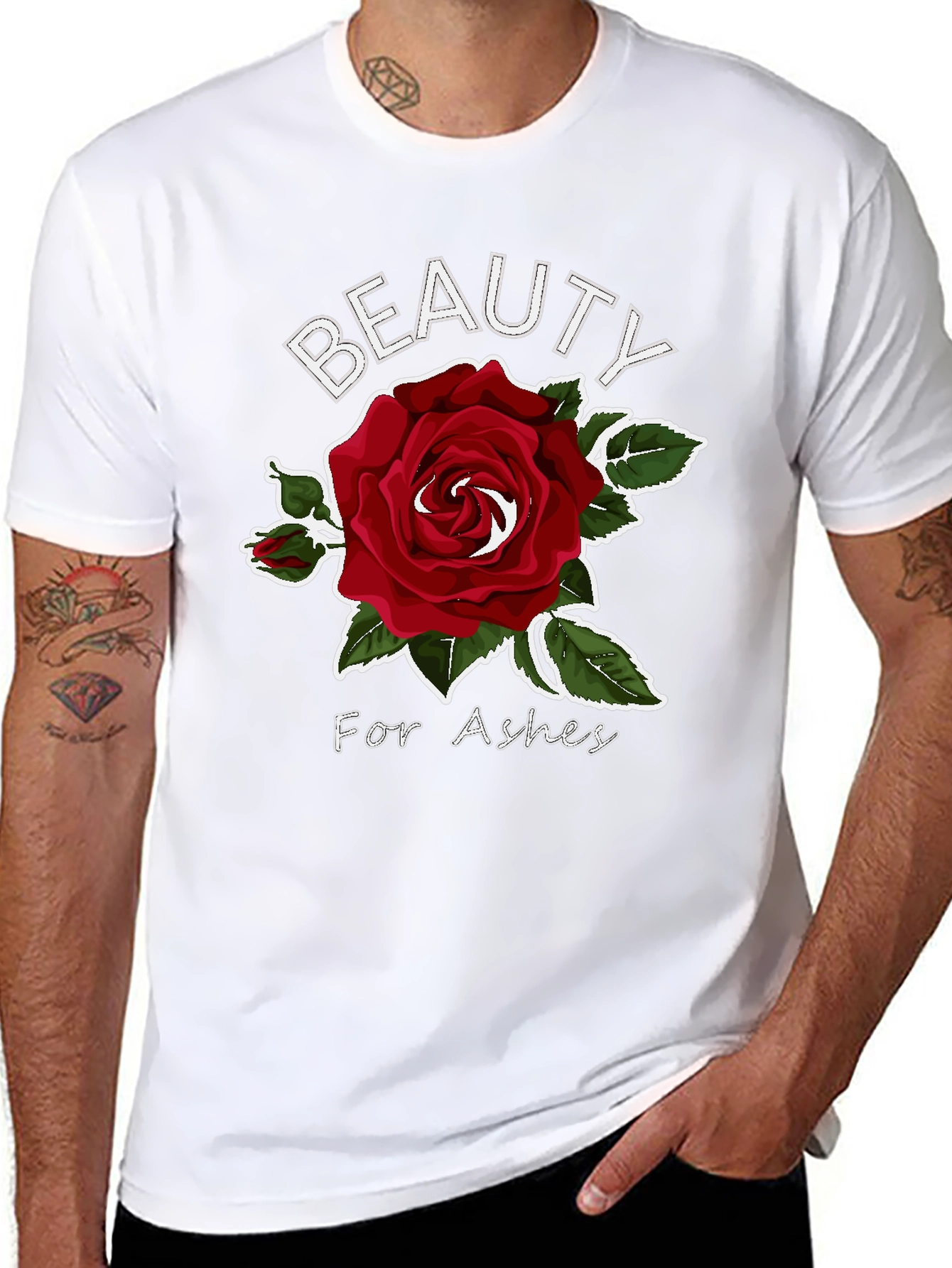 Beauty for Ashes Rose Graphic T-Shirt