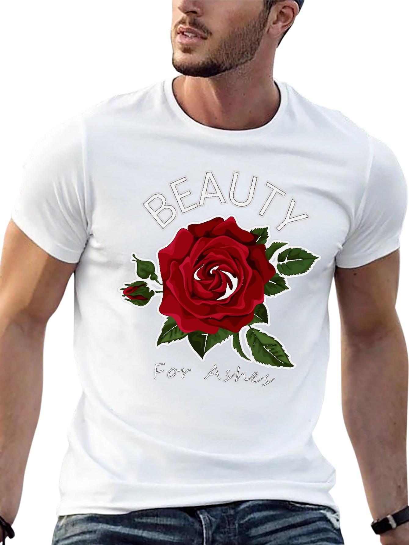 Beauty for Ashes Rose Graphic T-Shirt
