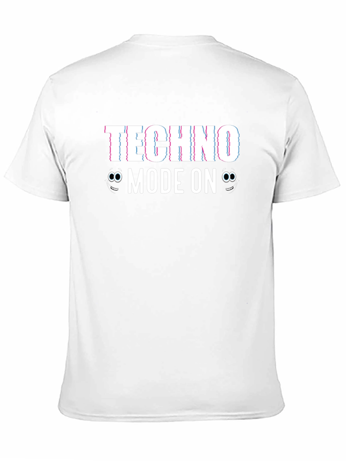 Techno Mode On T-Shirt - Glitch Effect Design