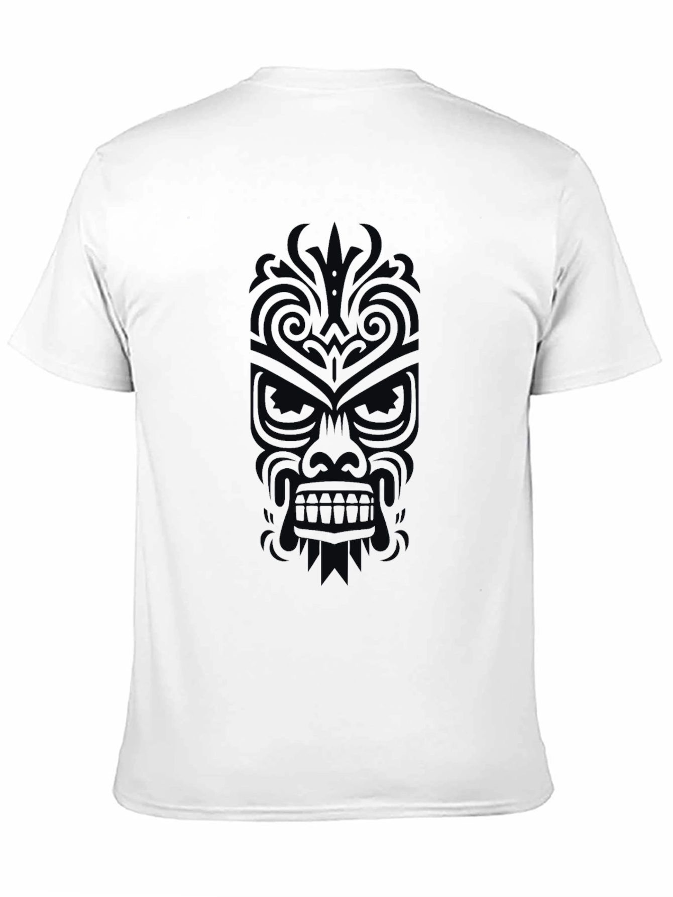 Tribal Mask Graphic Tee - Black