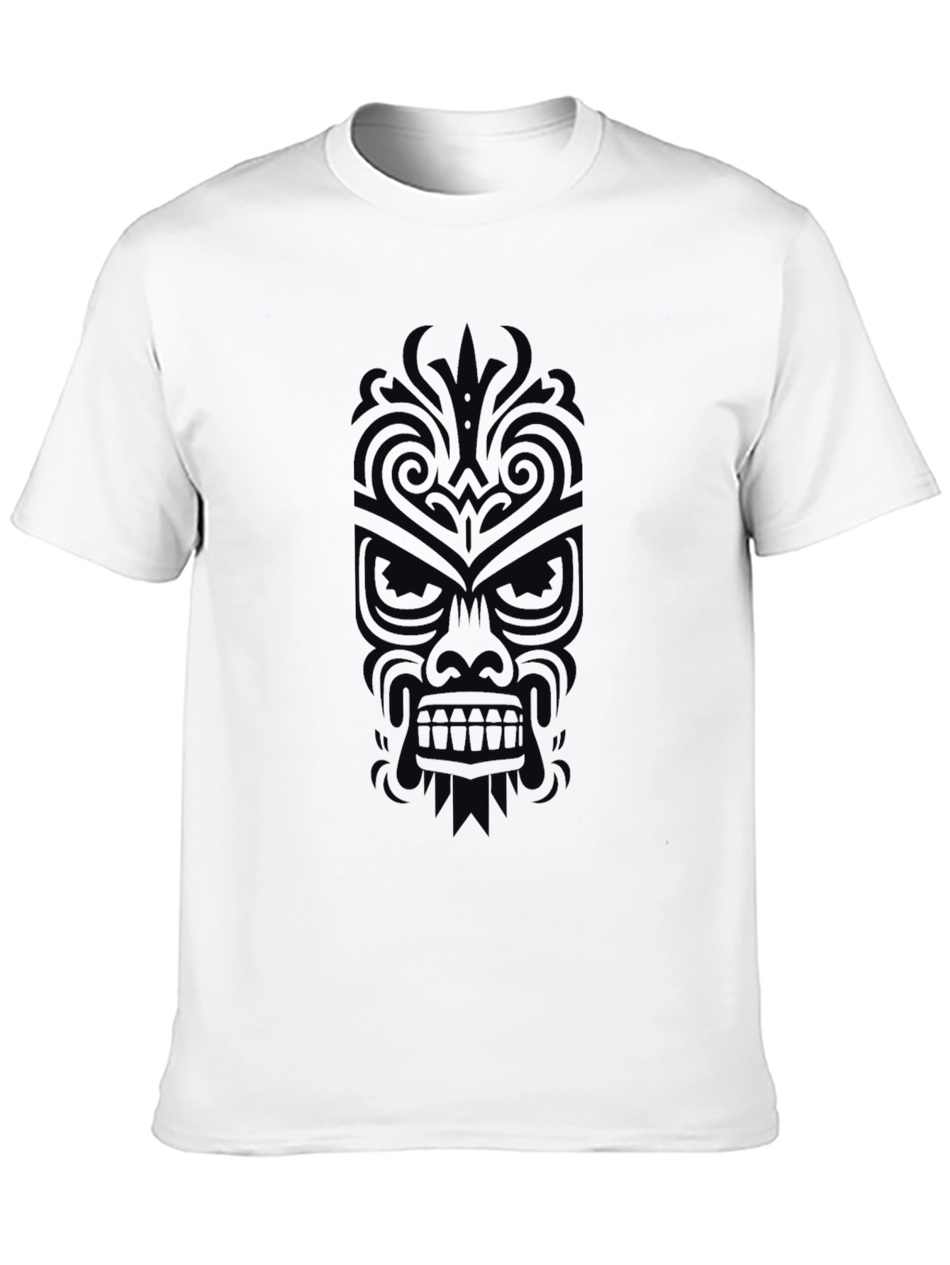 Tribal Mask Graphic Tee - Black