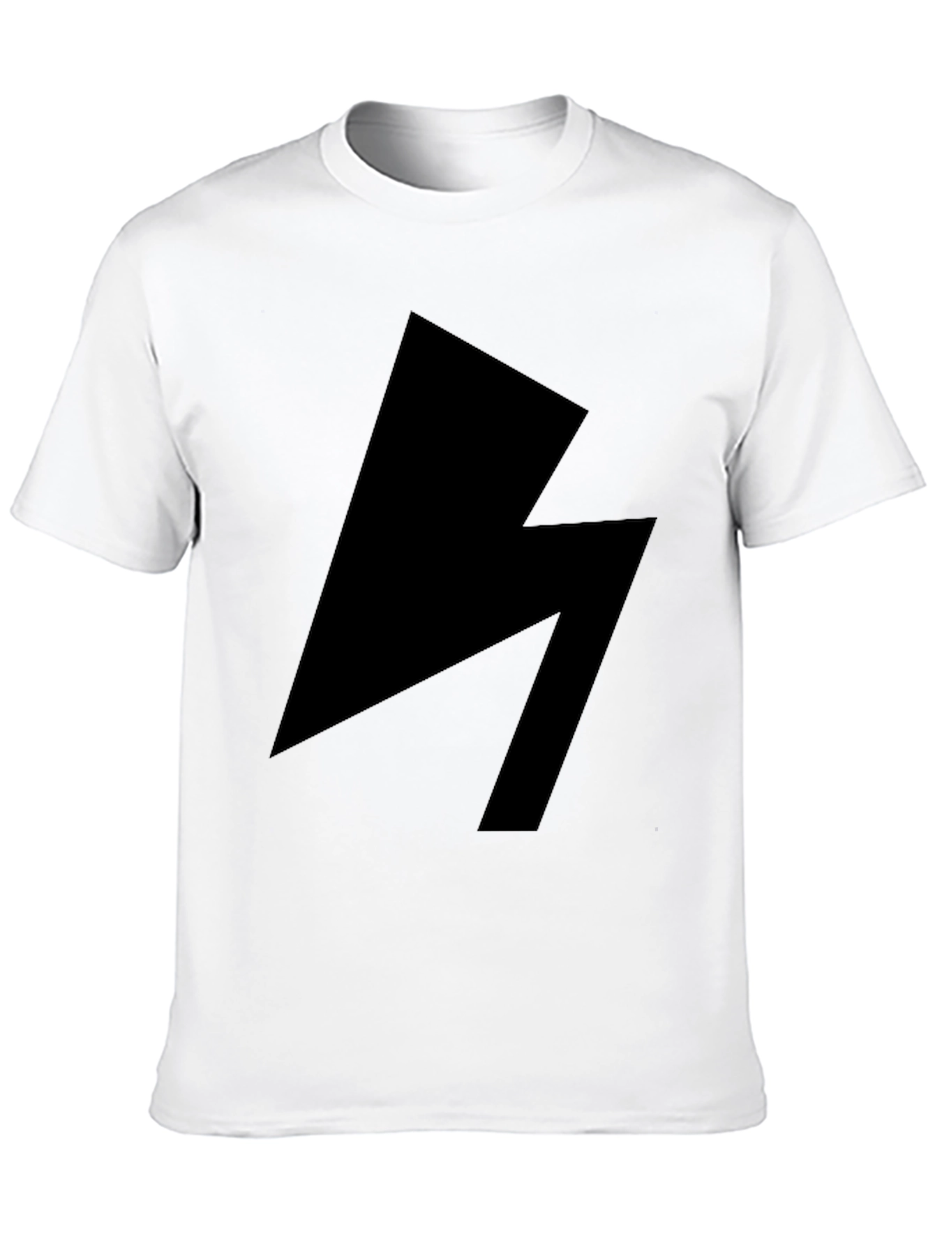 Black Lightning Bolt Graphic Tee - Modern Style