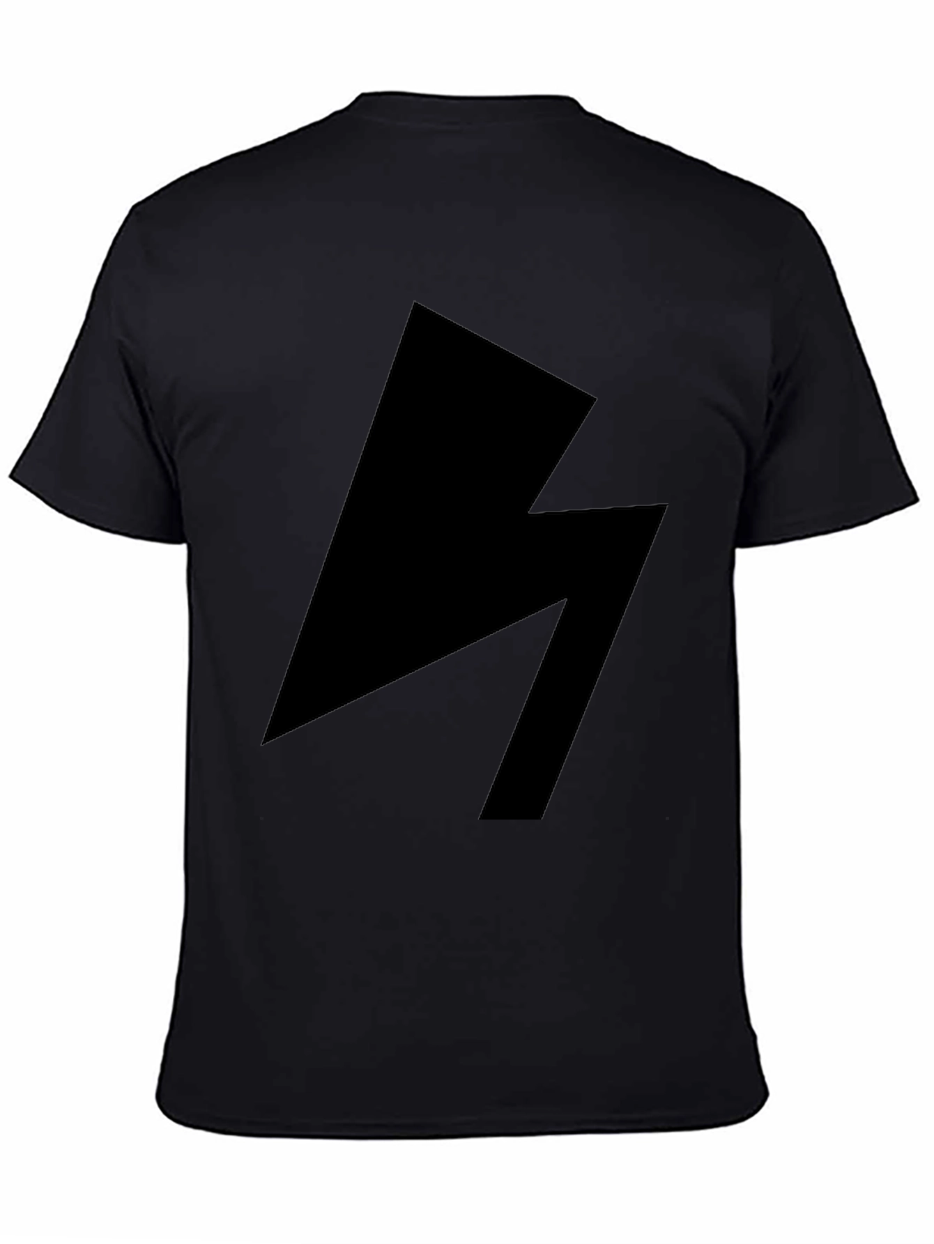 Black Lightning Bolt Graphic Tee - Modern Style