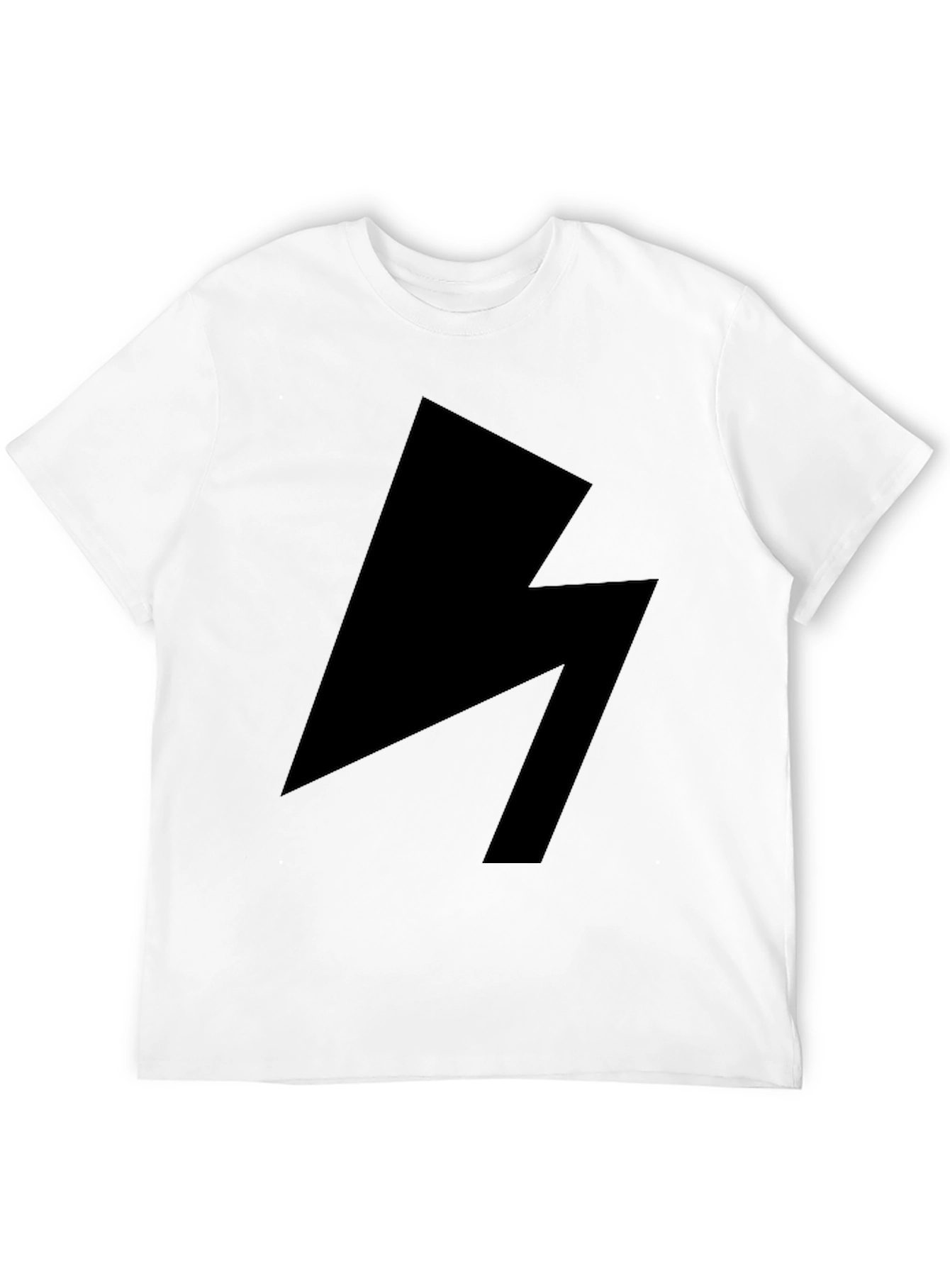 Black Lightning Bolt Graphic Tee - Modern Style