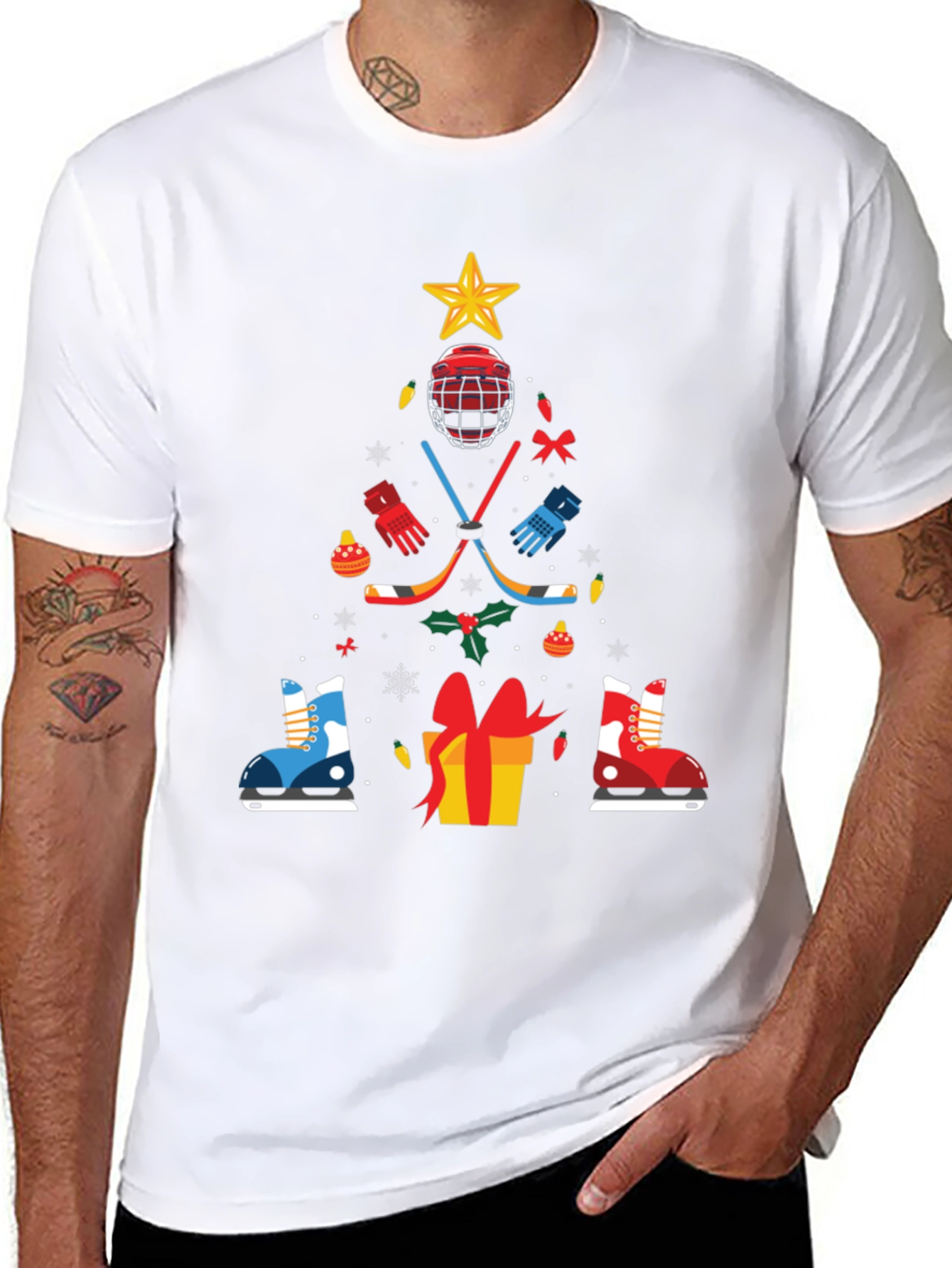 Hockey Christmas Tree T-Shirt