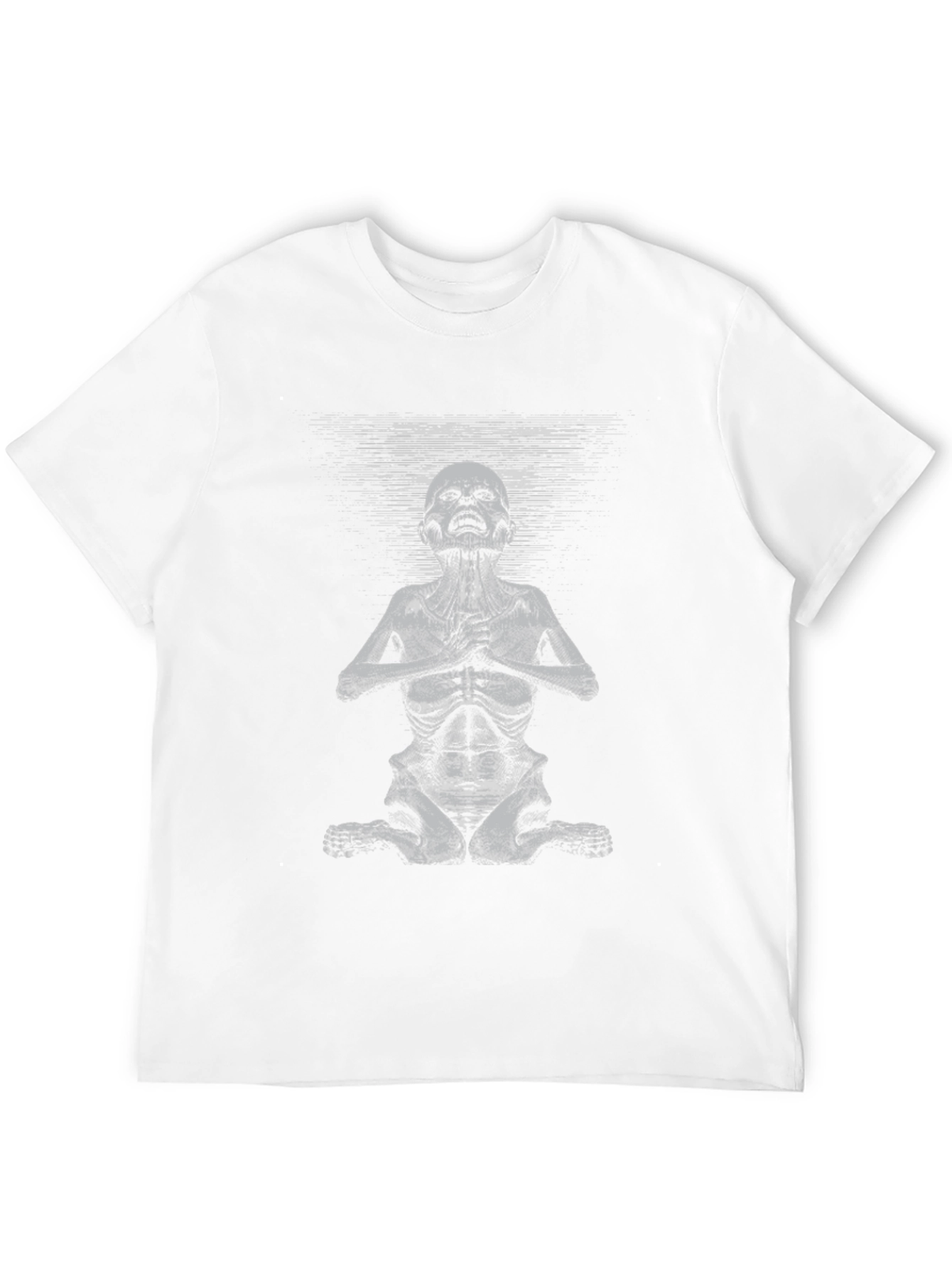 Meditating Skeleton Graphic Tee - Unisex Black T-Shirt