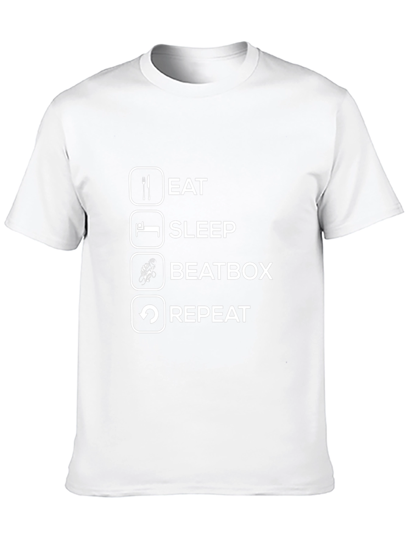 Eat Sleep Beatbox Repeat Black T-Shirt