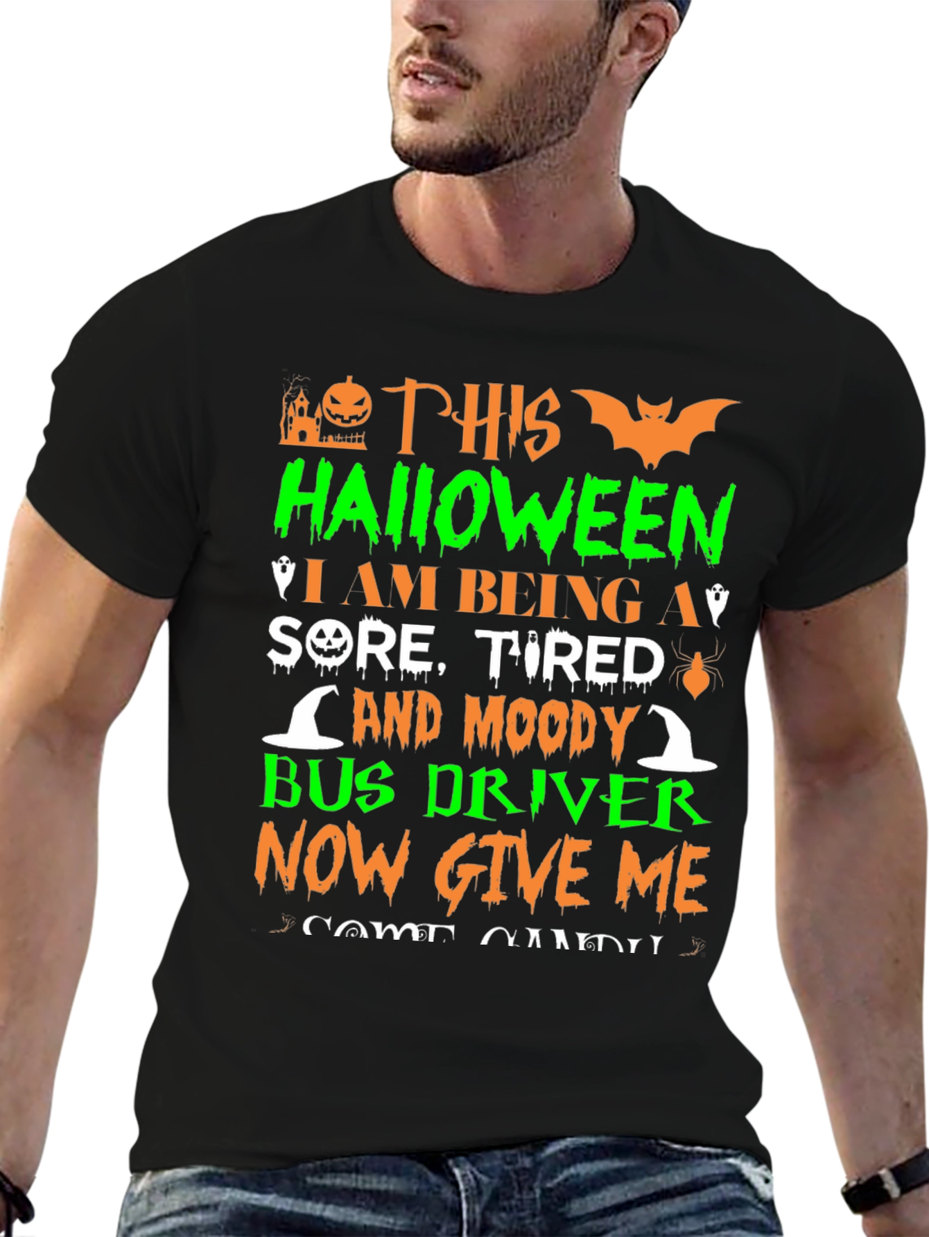 Halloween Bus Driver T-Shirt