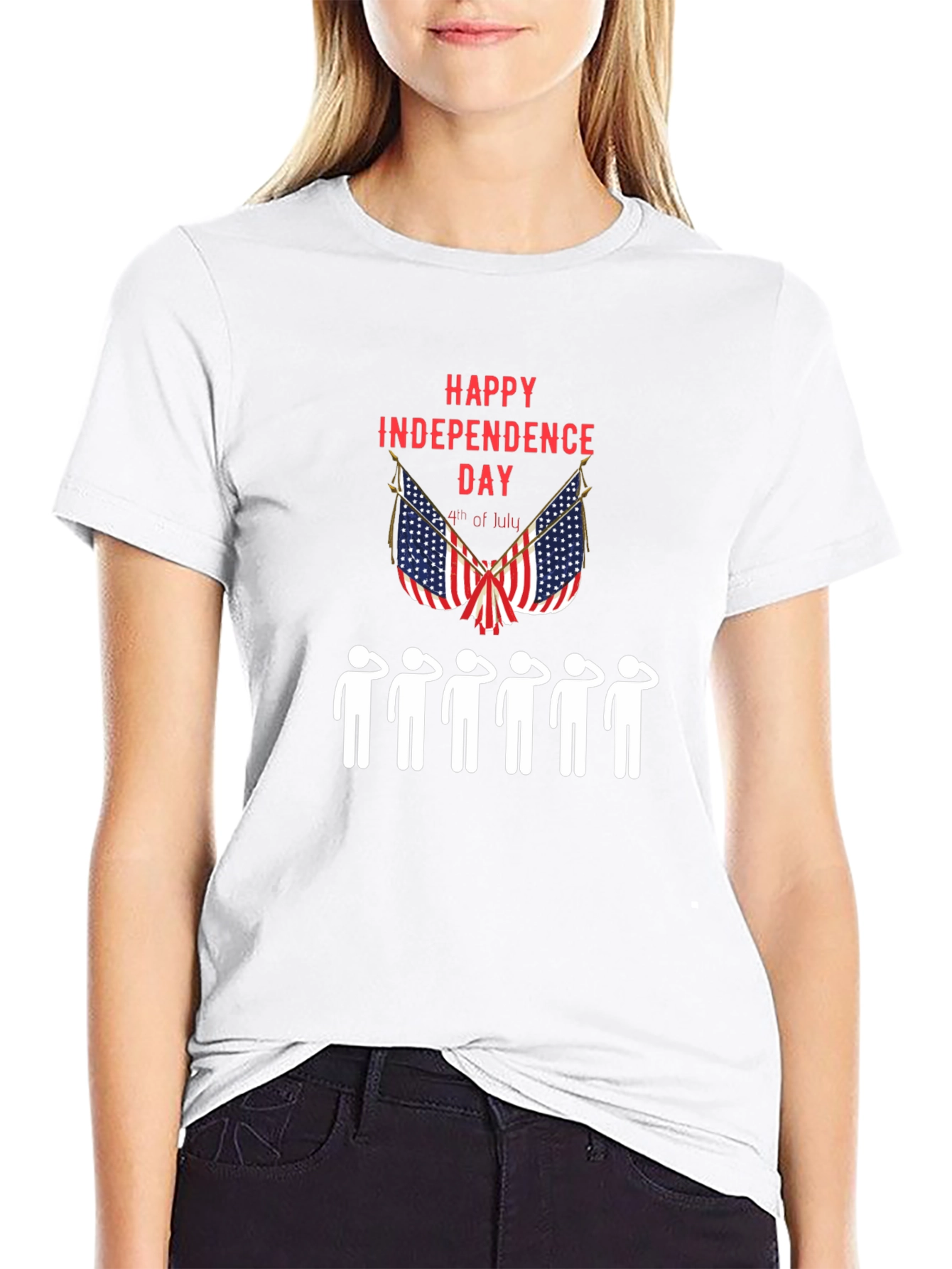 Independence Day Saluting Mens T-Shirt