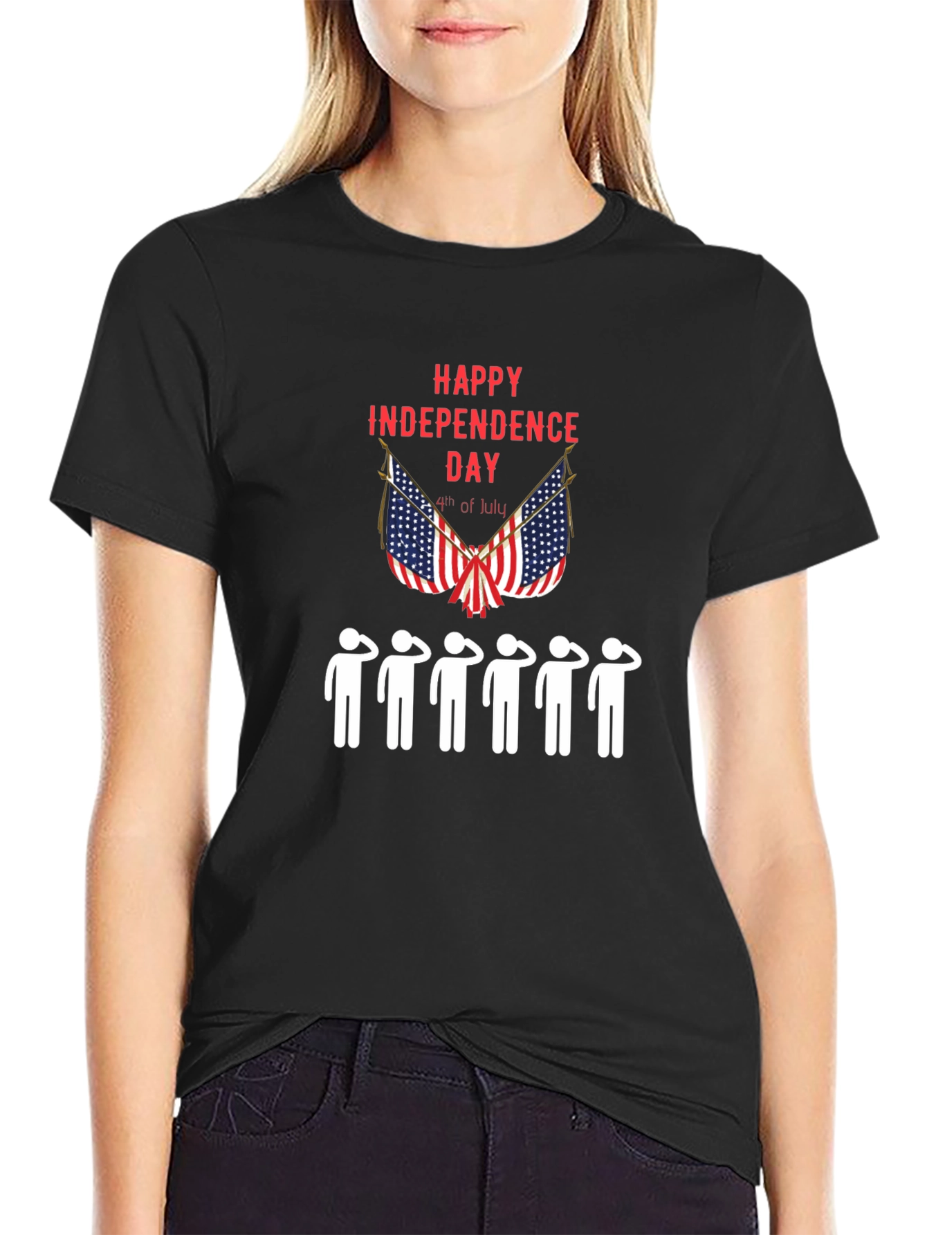 Independence Day Saluting Mens T-Shirt