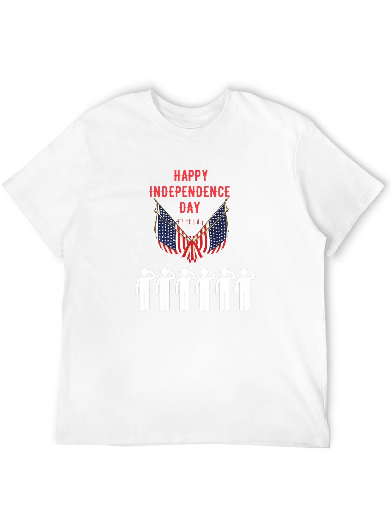 Independence Day Saluting Mens T-Shirt