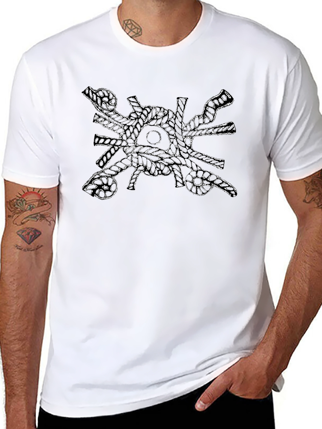 Abstract Art Graphic Black T-Shirt