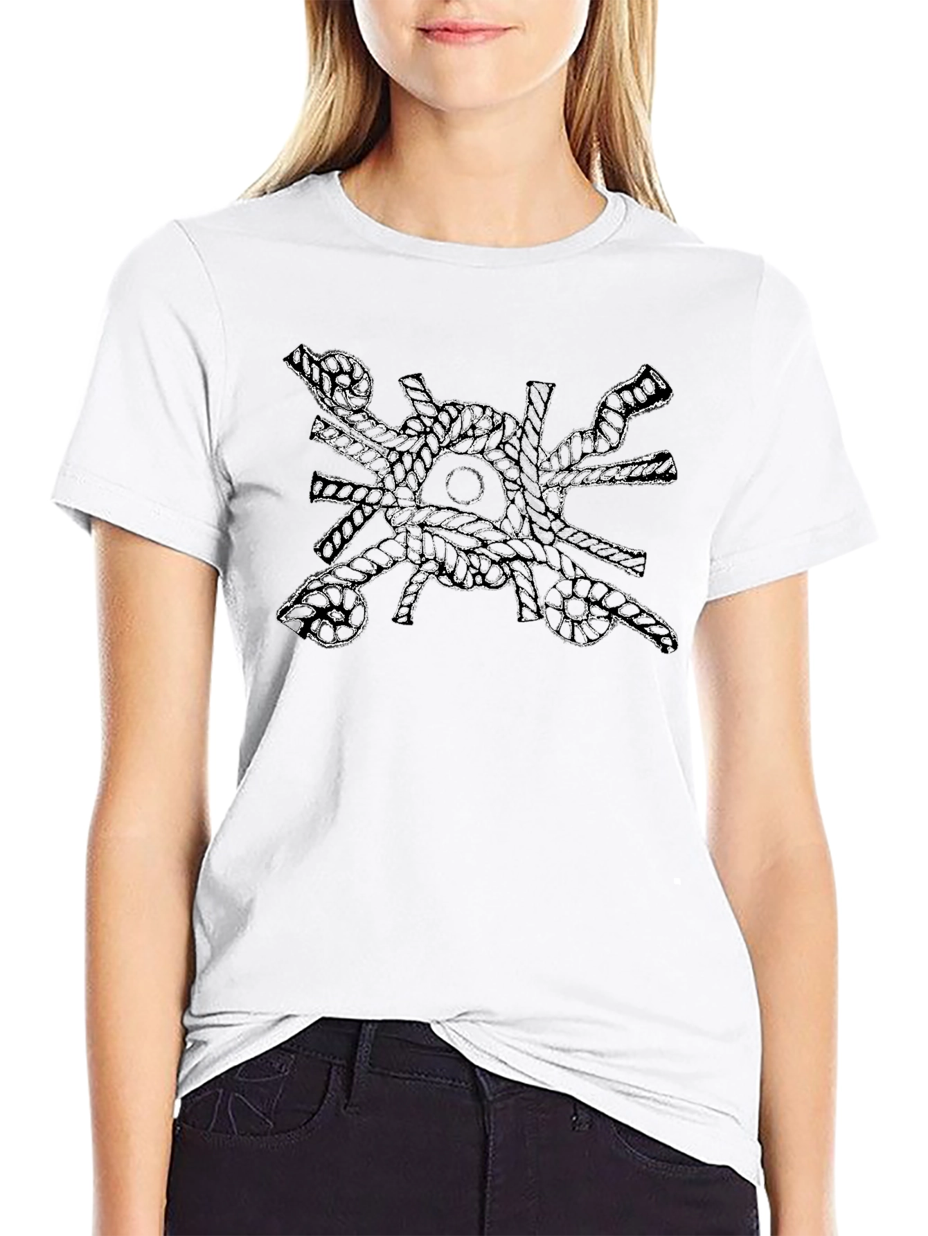 Abstract Art Graphic Black T-Shirt