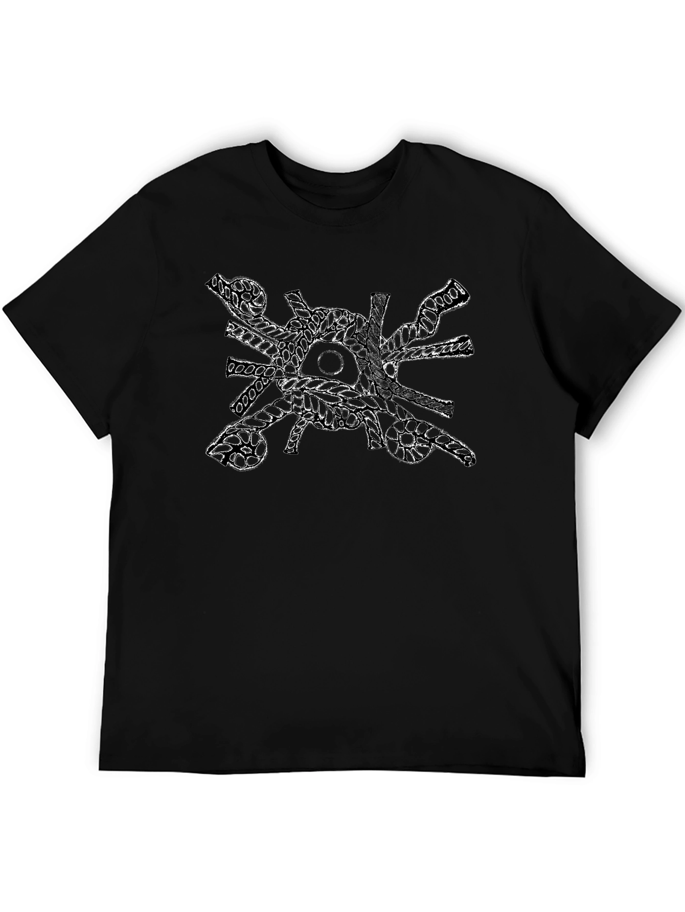 Abstract Art Graphic Black T-Shirt