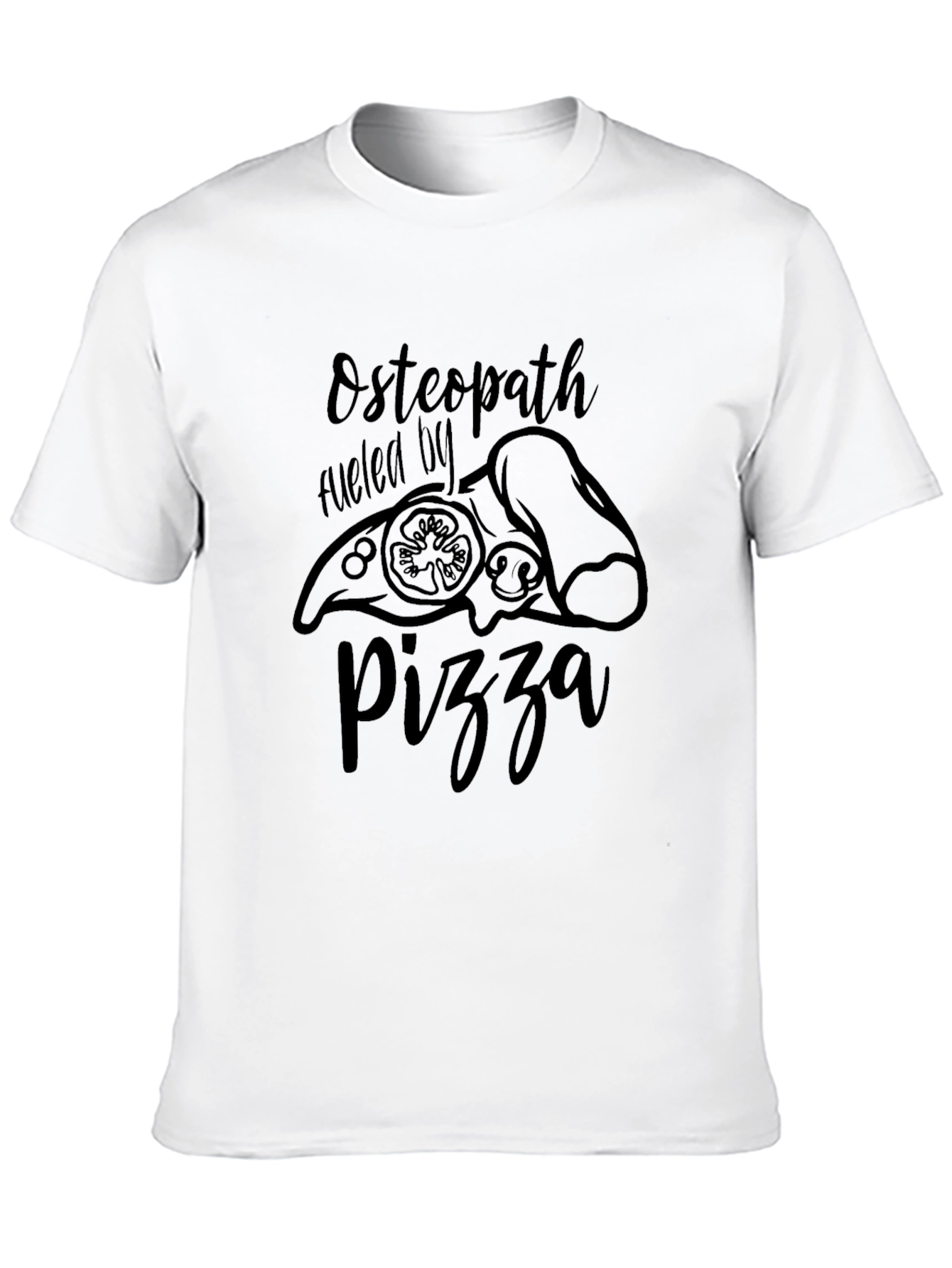 Osteopath Pizza T-Shirt - Black Cotton Tee