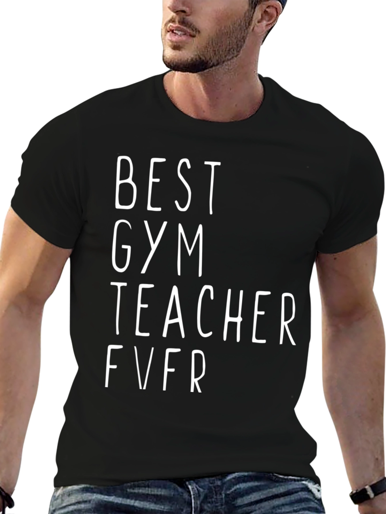 Best Gym Teacher Ever Graphic Tee - Black