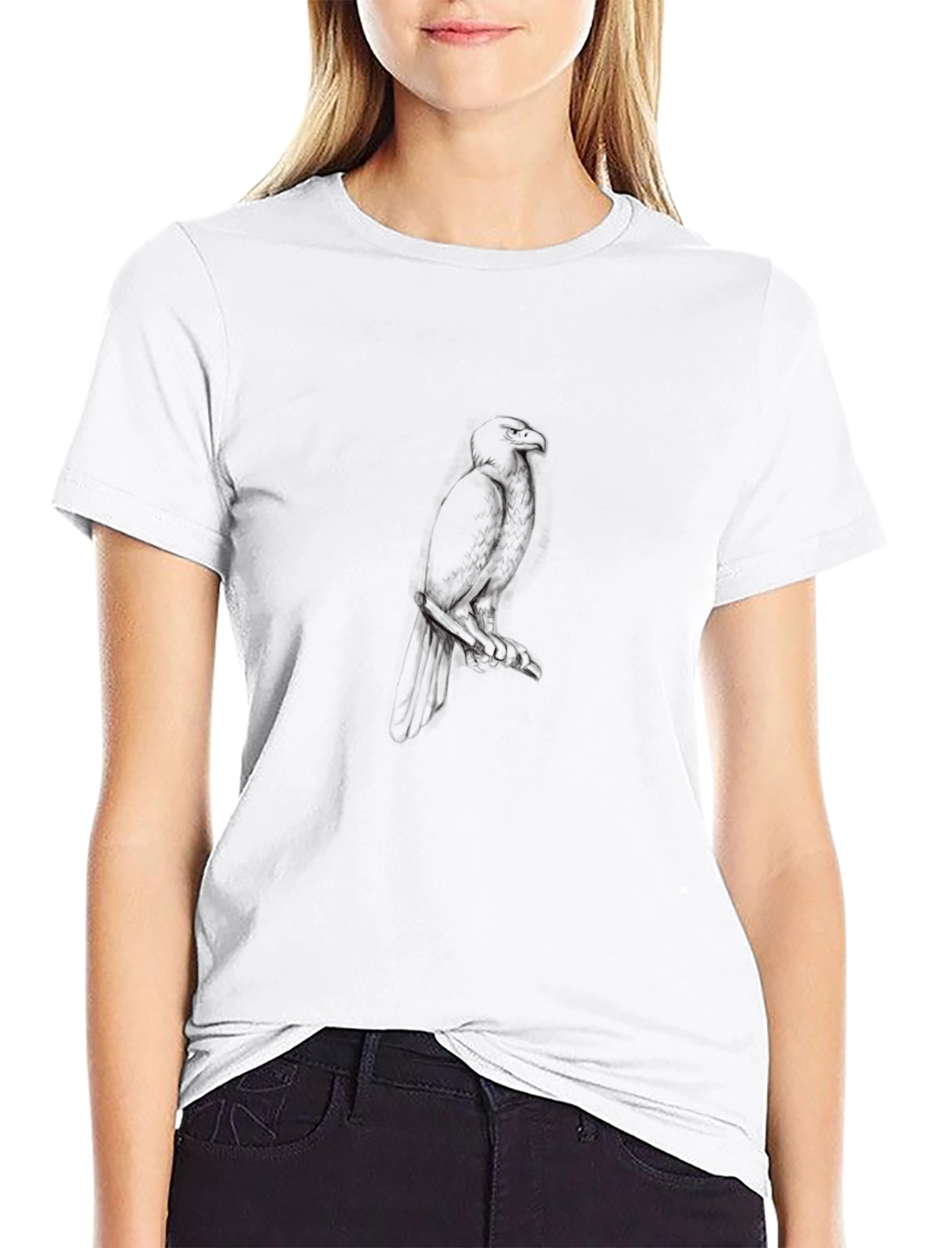 Mens Black Raven Graphic Tee