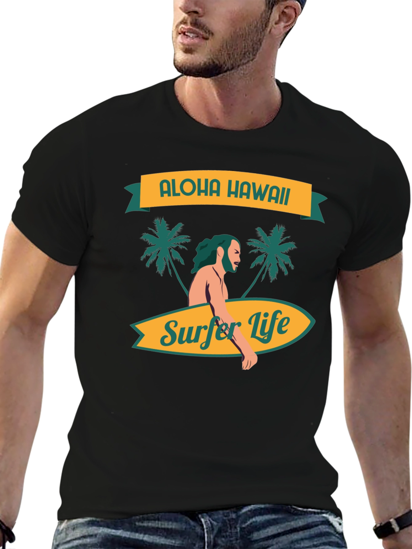 Aloha Hawaii Surfer Life Graphic Tee