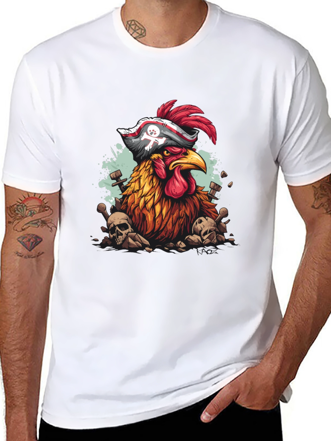 Pirate Chicken Graphic T-Shirt