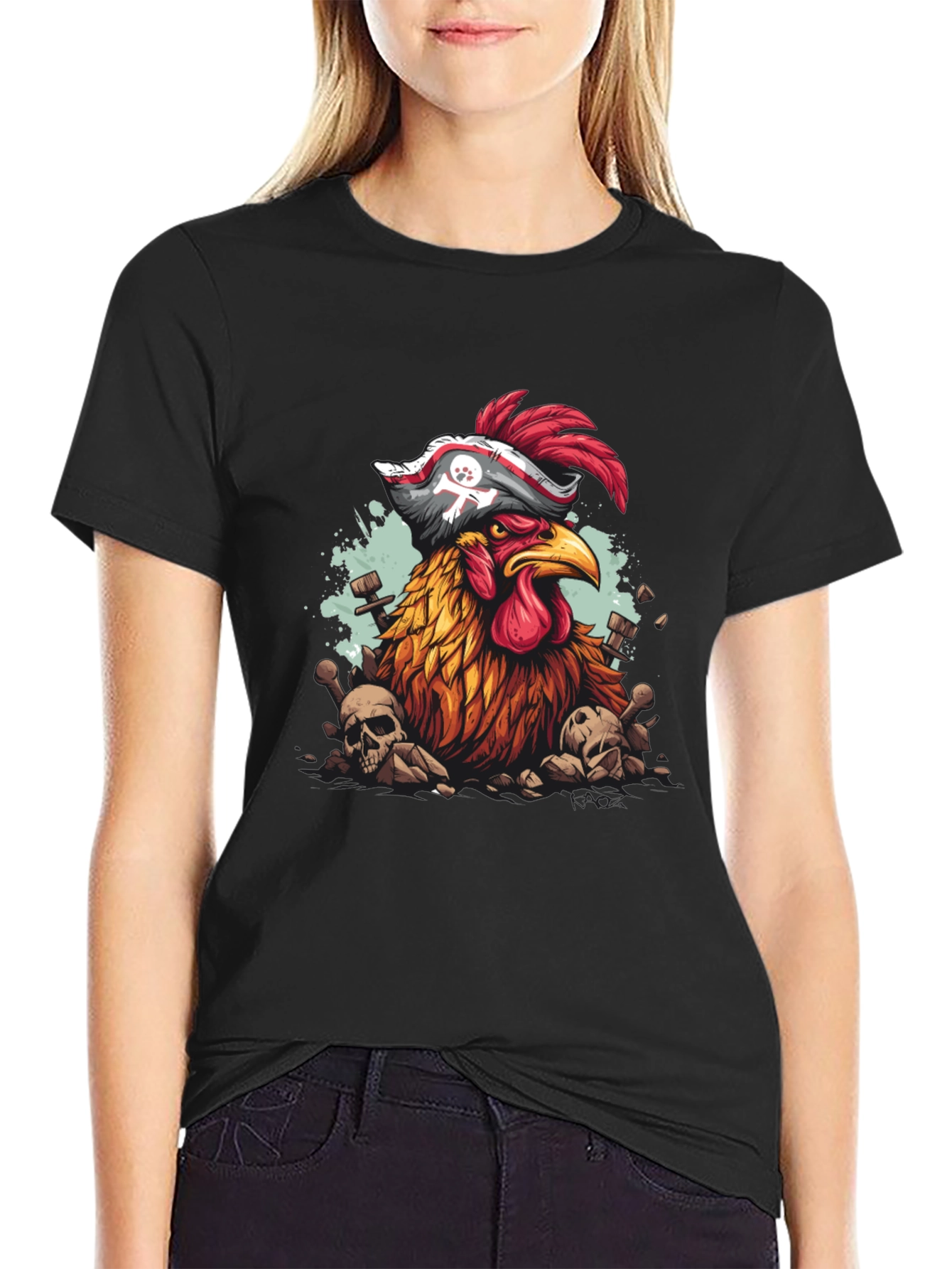 Pirate Chicken Graphic T-Shirt