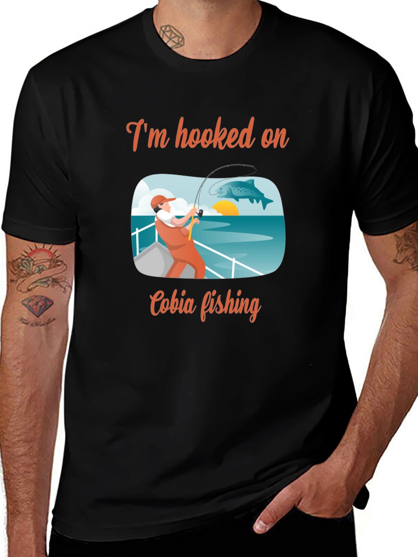 Cobia Fishing T-Shirt: Hooked On Graphic Tee