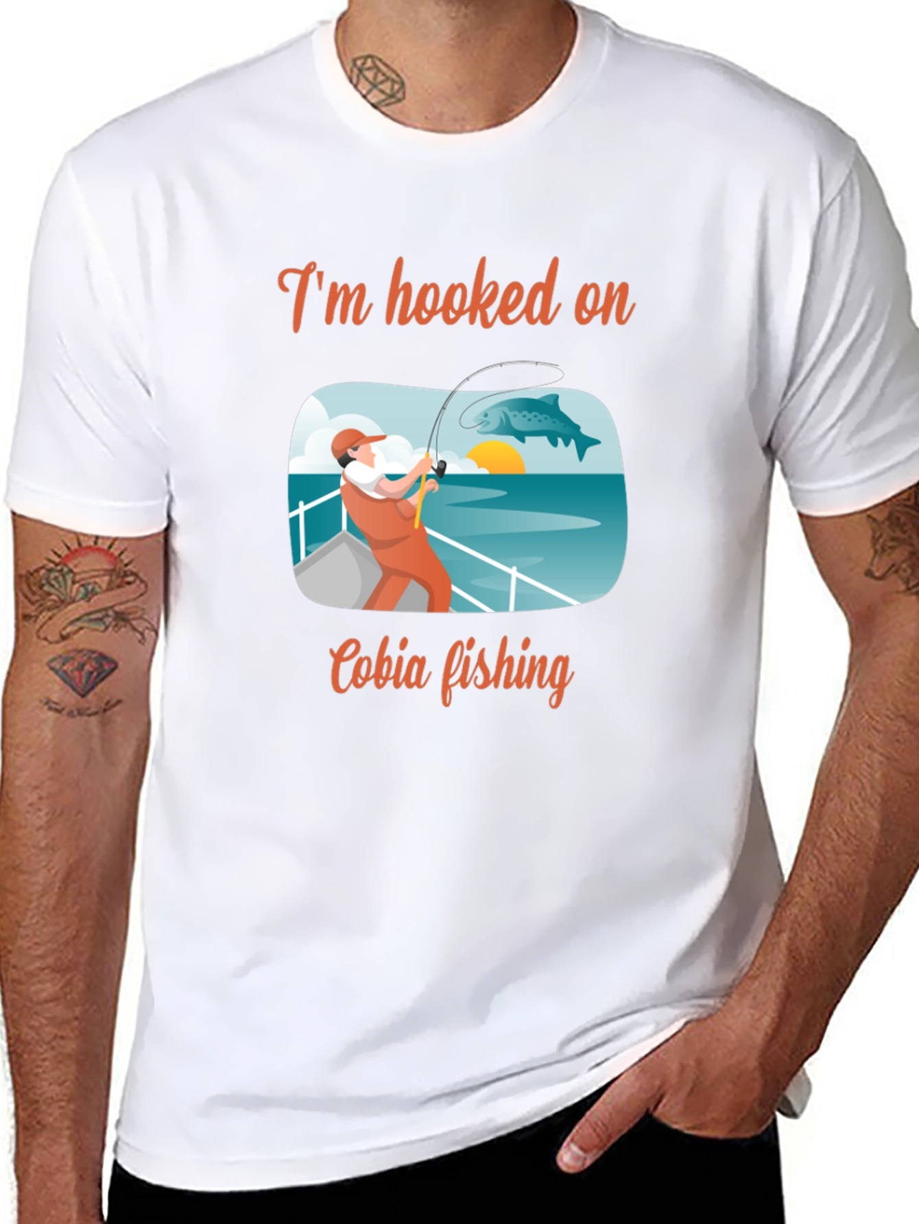 Cobia Fishing T-Shirt: Hooked On Graphic Tee