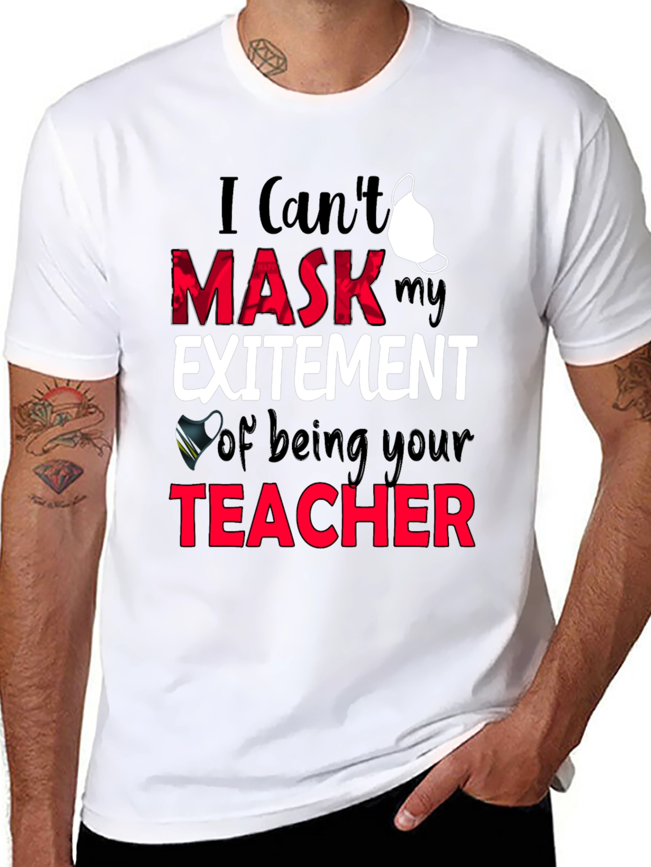 Teacher Mask Excitement T-Shirt