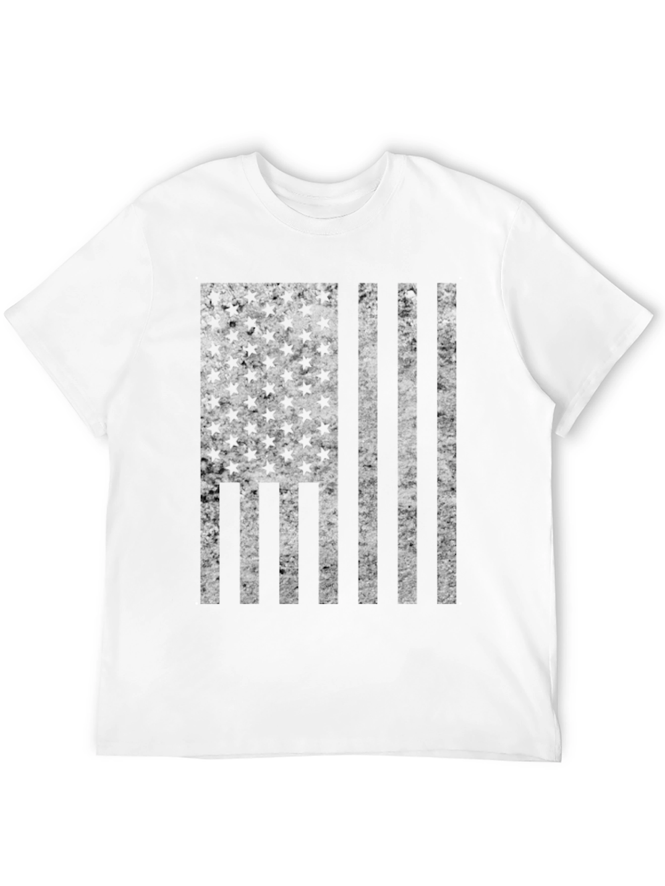 Blacked Out American Flag Graphic T-Shirt
