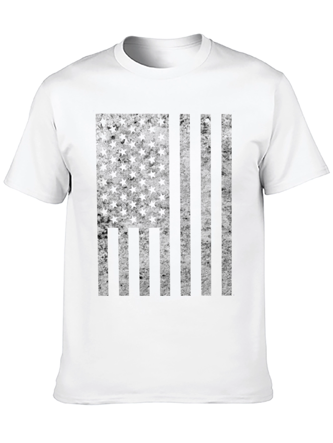 Blacked Out American Flag Graphic T-Shirt