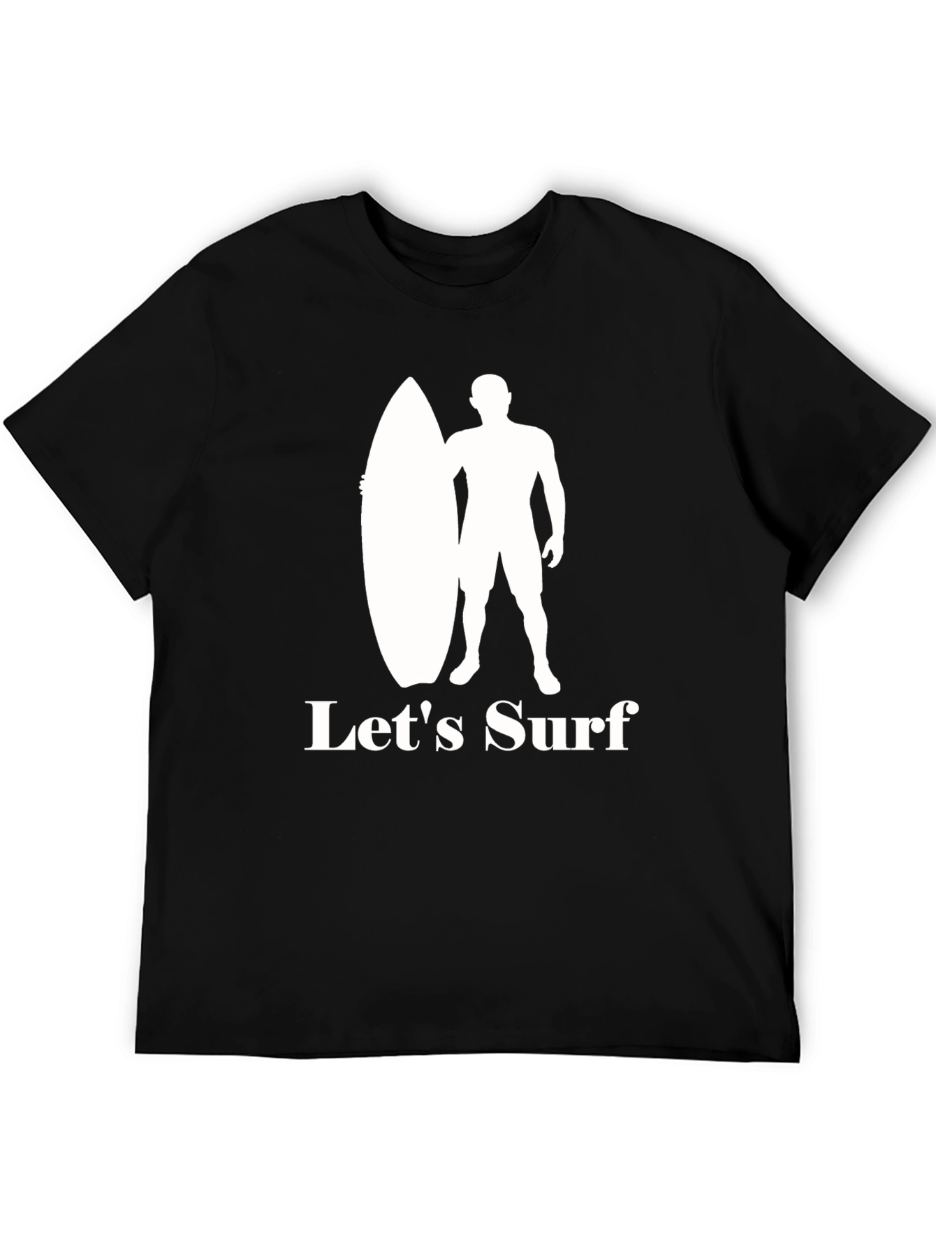 Lets Surf Graphic Tee - Surfer Silhouette