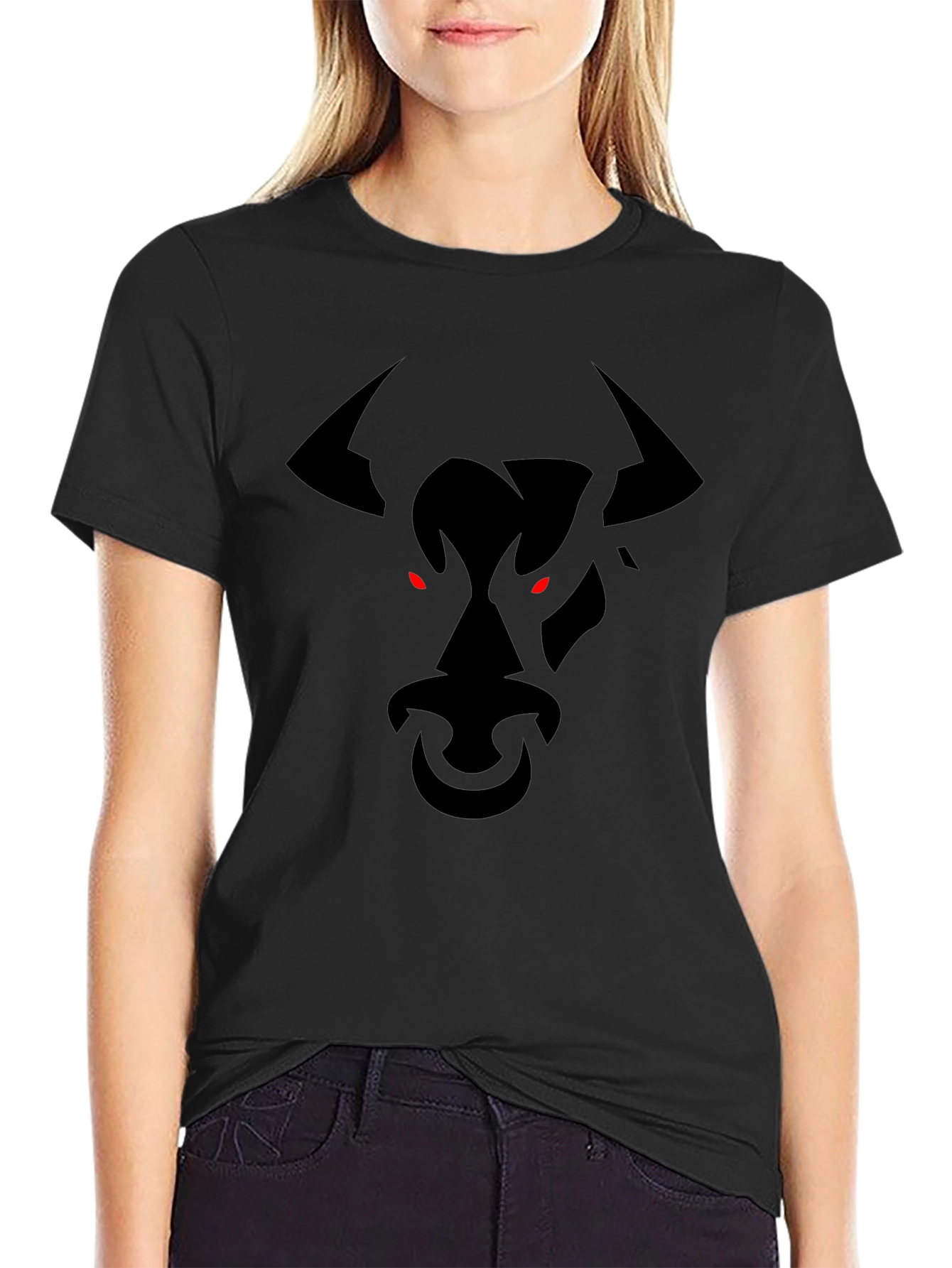 Bull Head Graphic Black T-Shirt