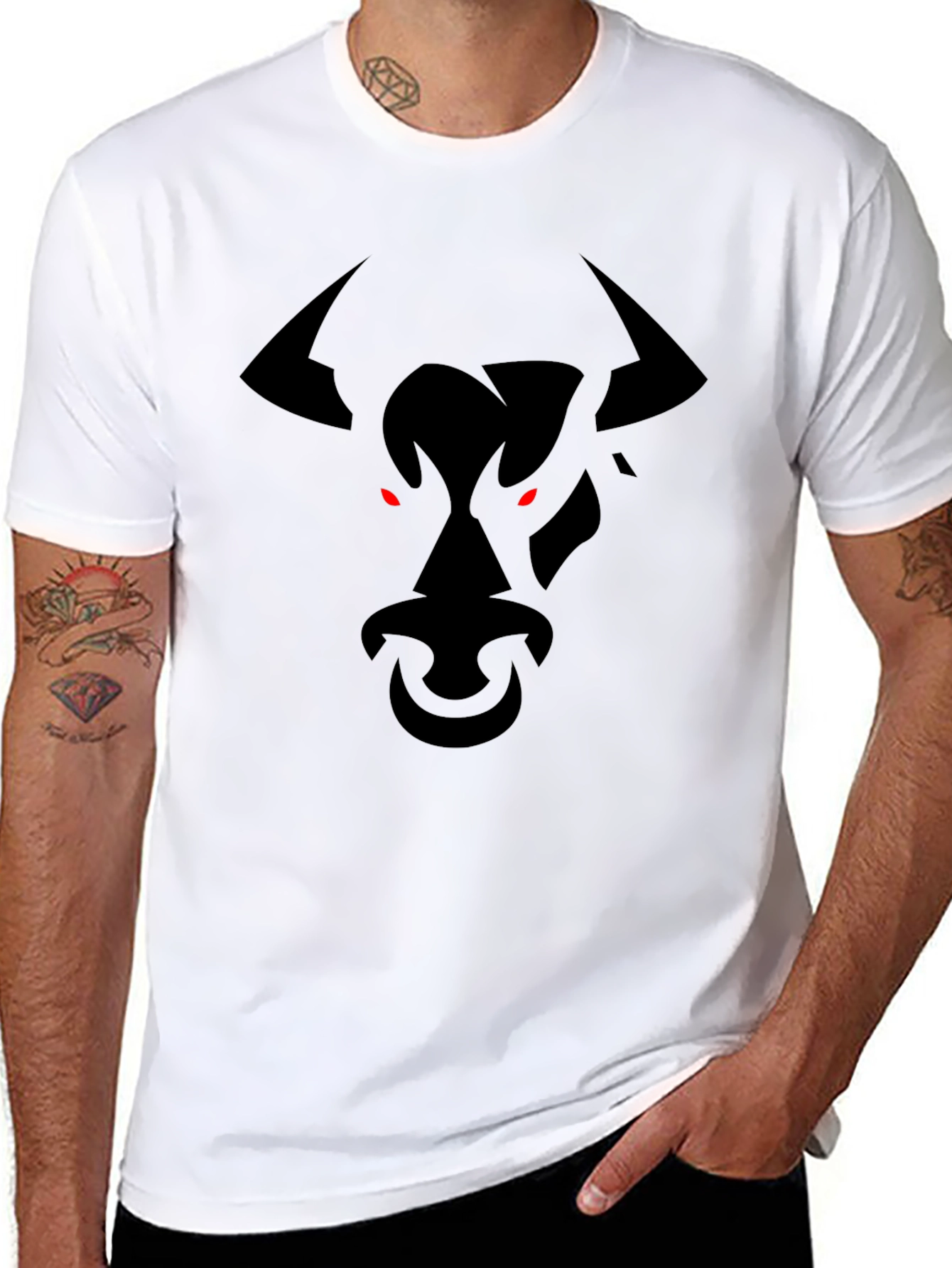 Bull Head Graphic Black T-Shirt
