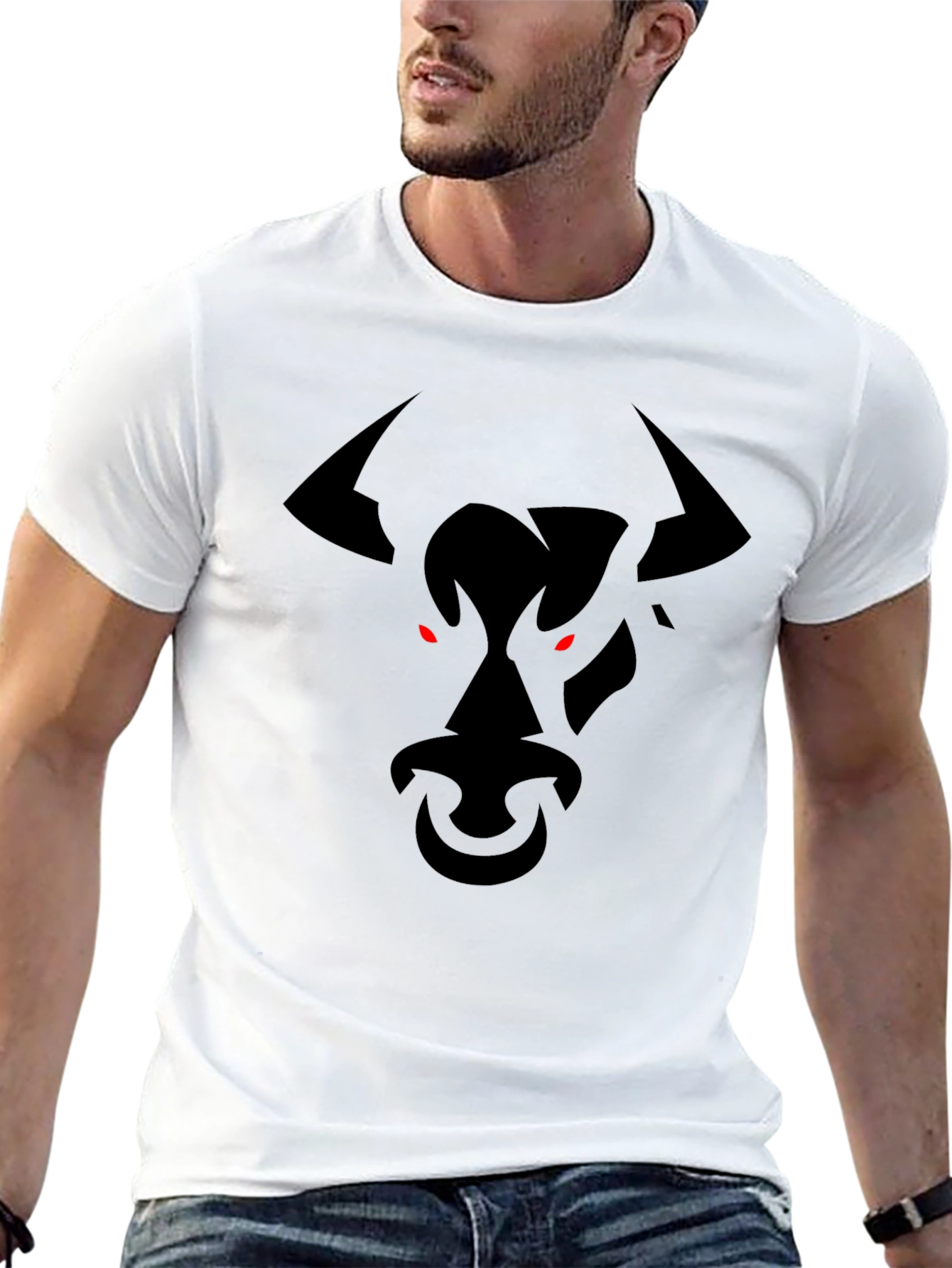Bull Head Graphic Black T-Shirt