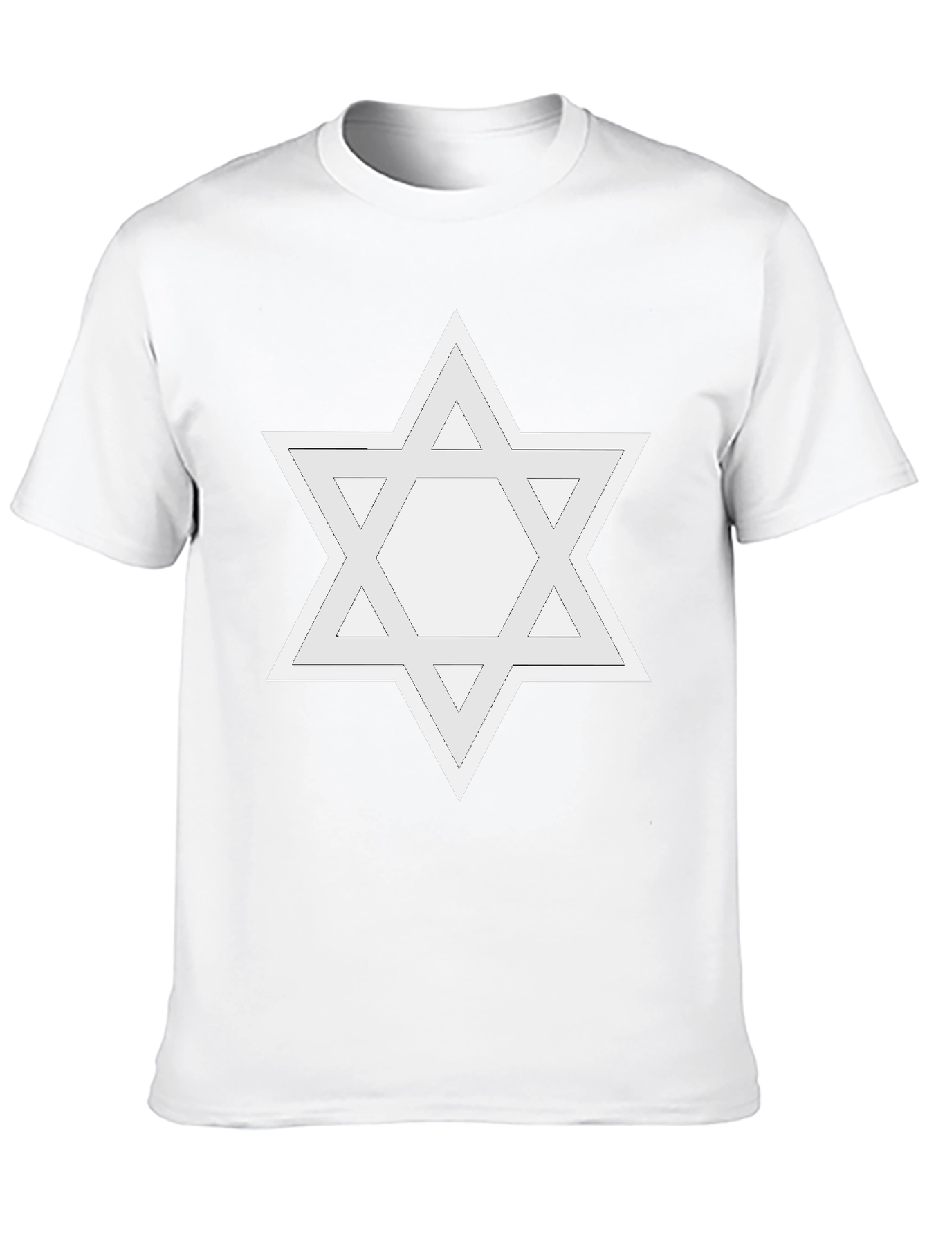 Star of David Graphic Tee - Black Cotton T-Shirt