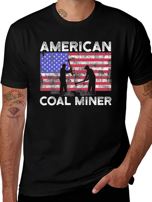 American Coal Miner Patriotic T-Shirt