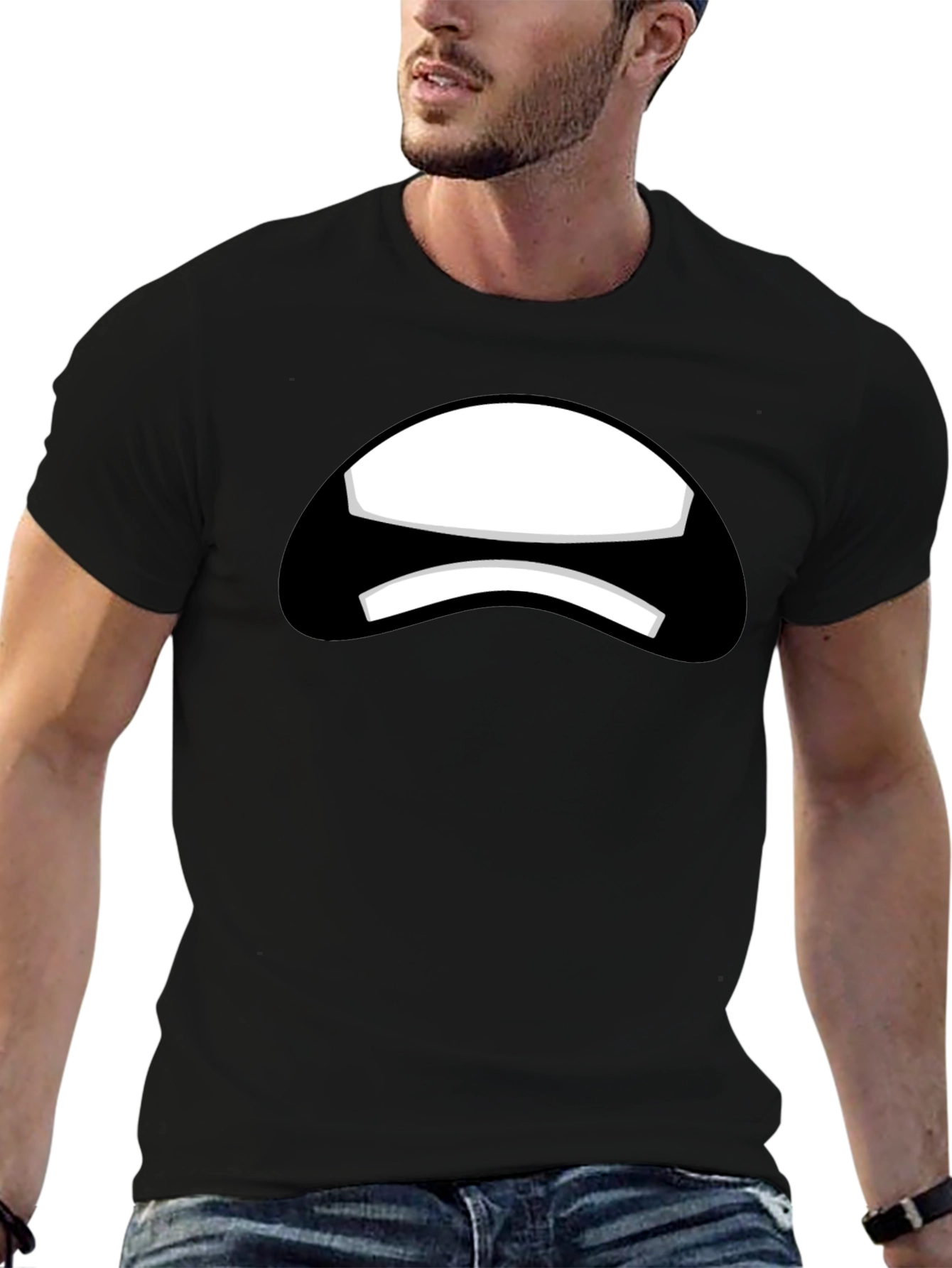 Sad Mouth Graphic T-Shirt - Express Yourself!