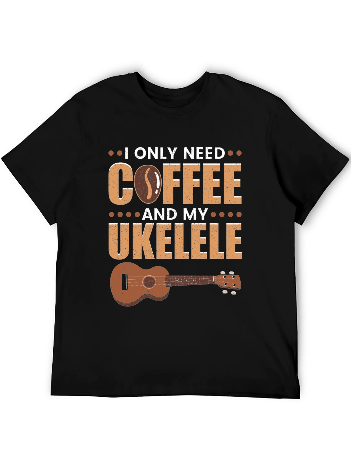 Coffee and Ukulele Graphic T-Shirt